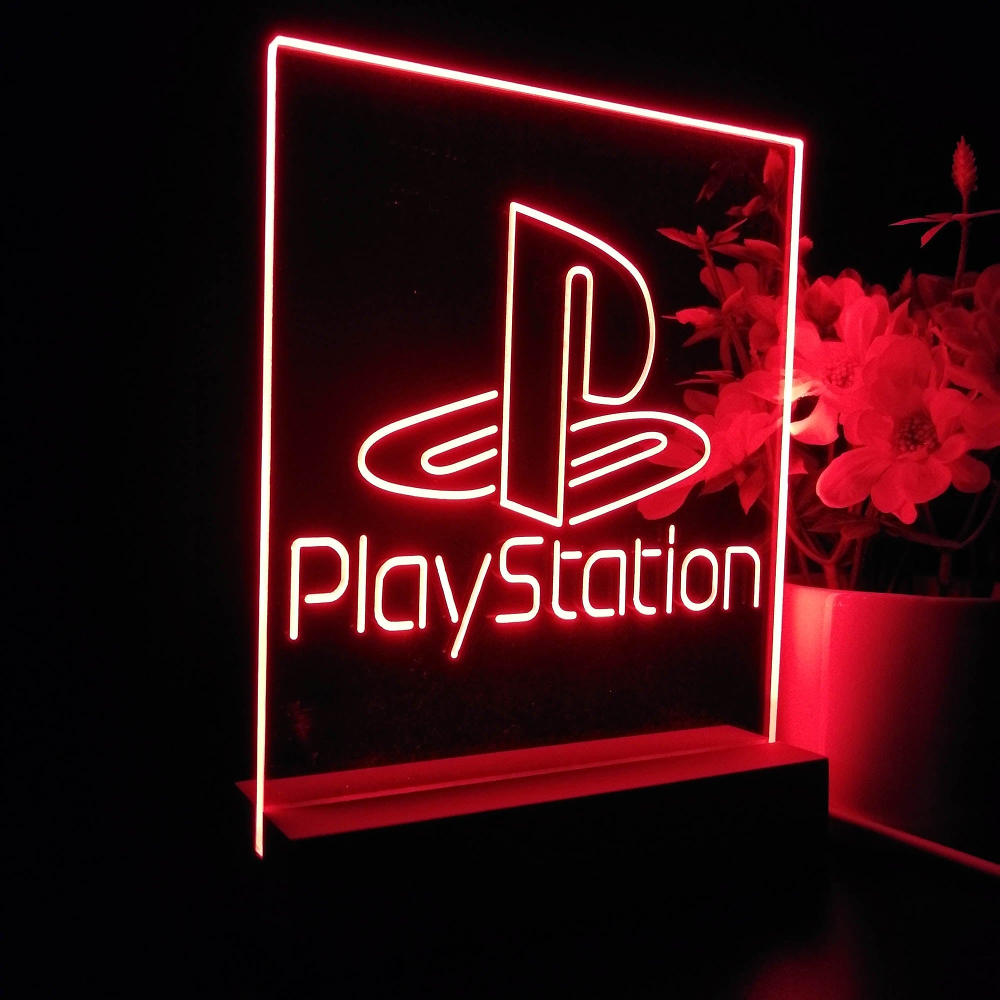 Playstation Game Room Night Light Table Top Lamp