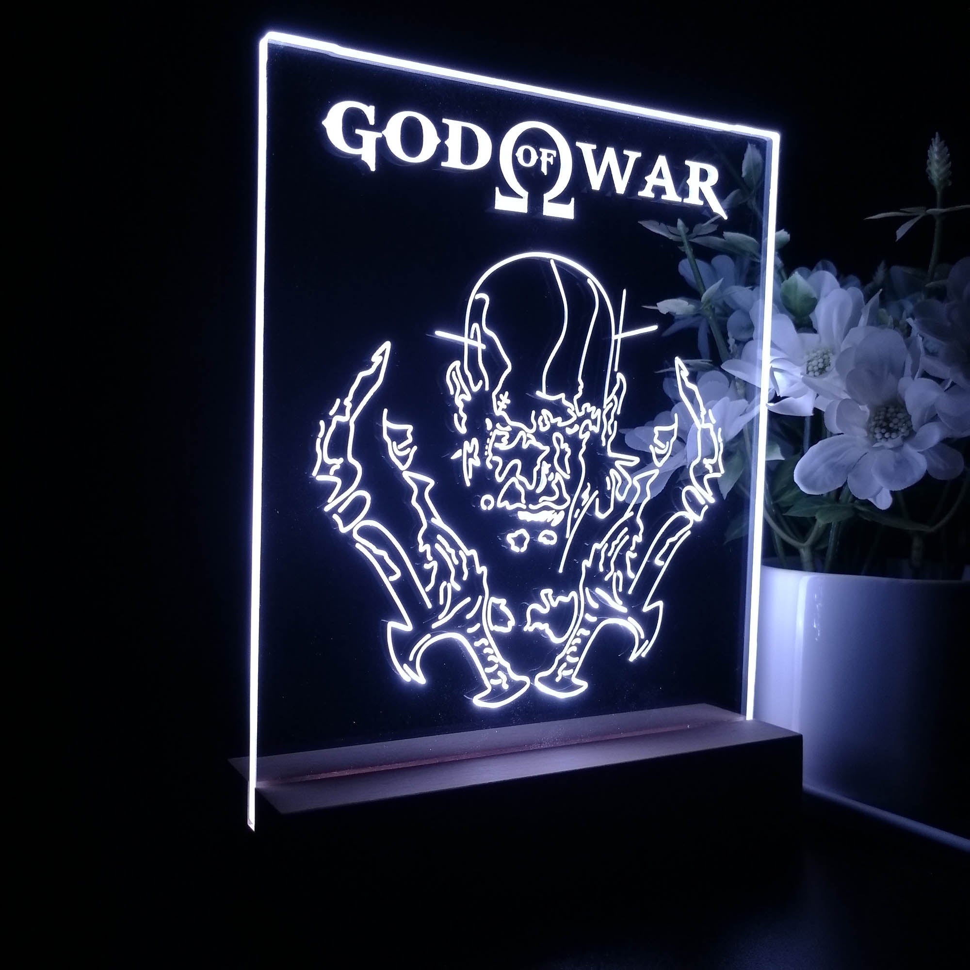 God of War Kratos Game Room LED Sign Lamp Display
