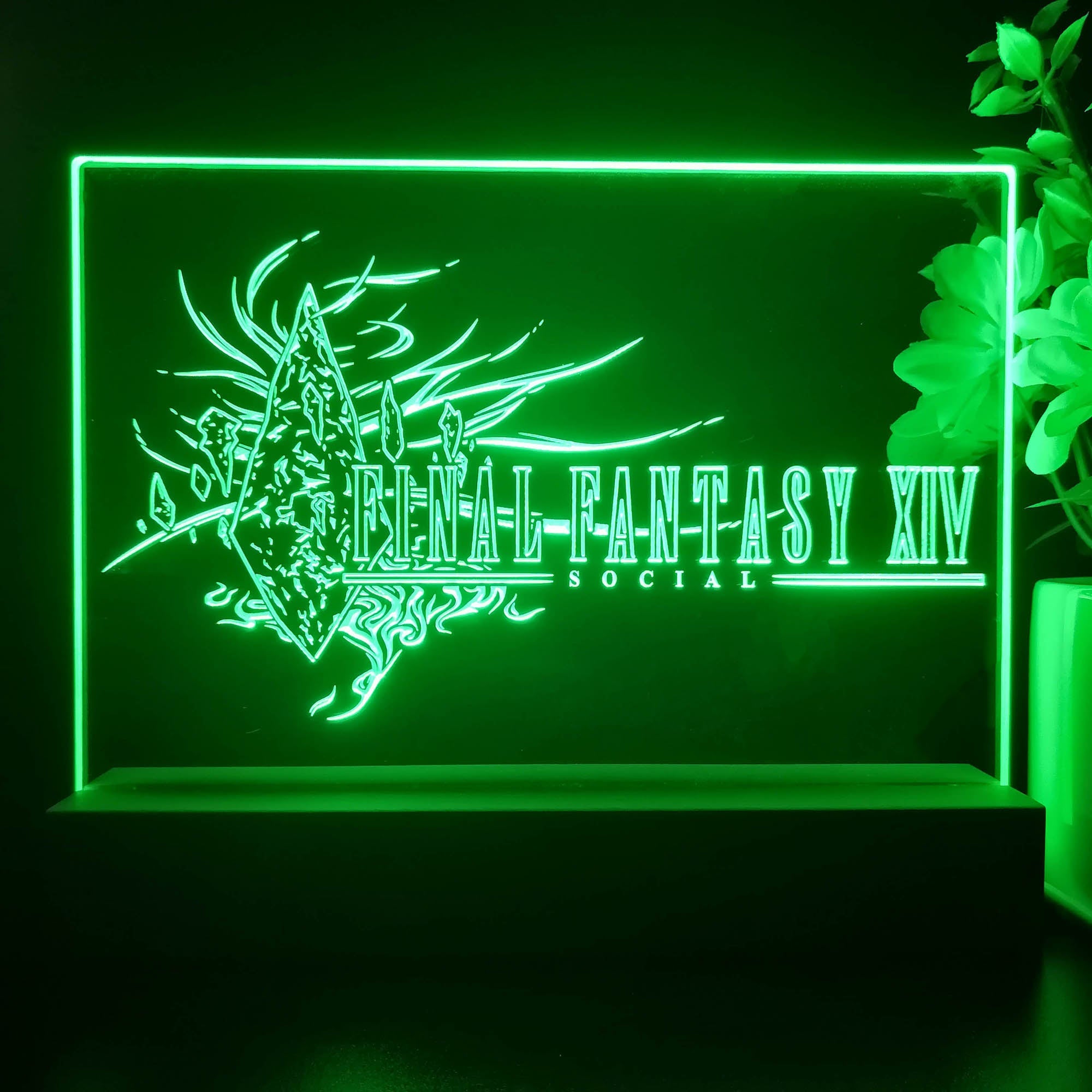 Final Fantasy XIV Neon Sign Game Room Lamp