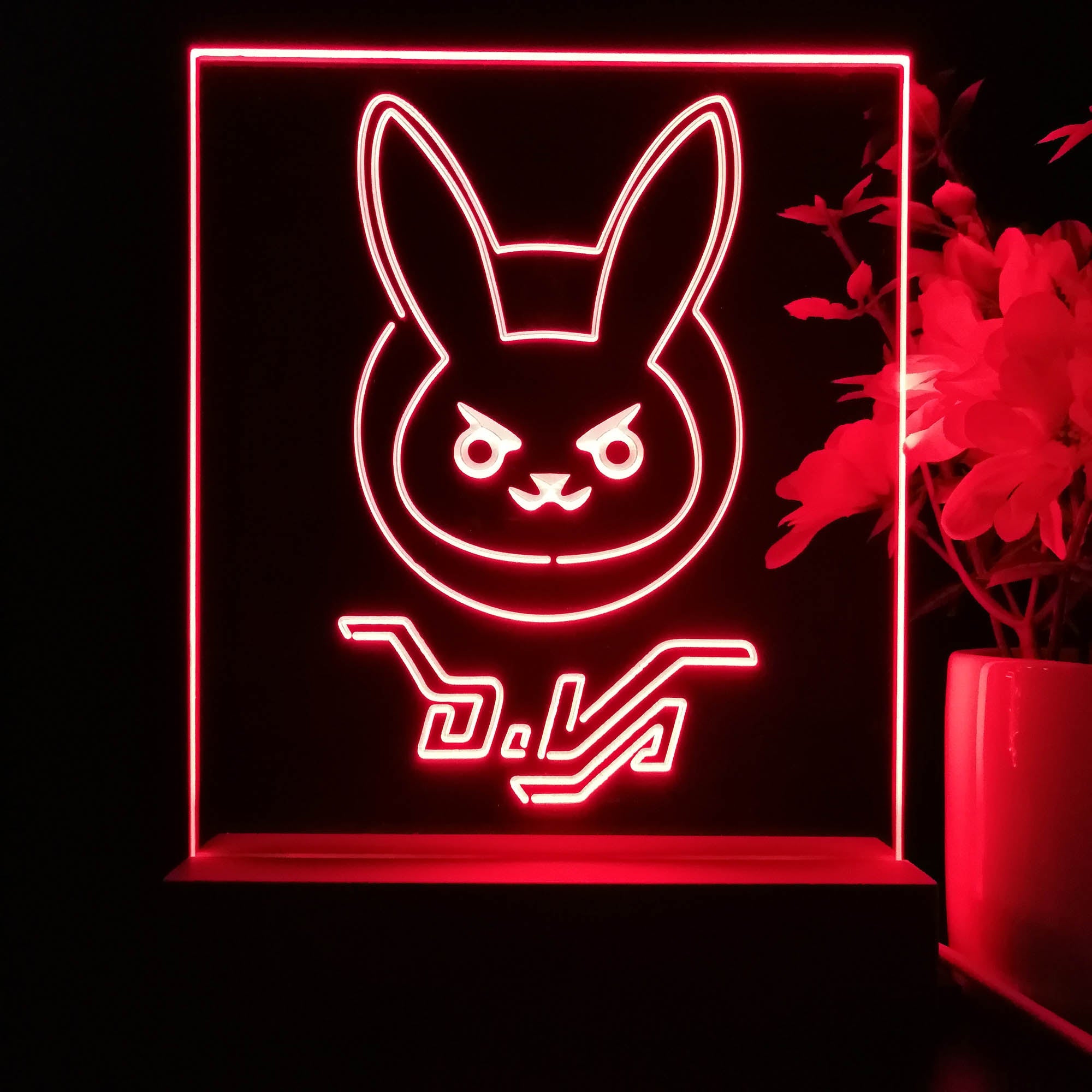 Overwatch Dva Game Room LED Sign Lamp Display