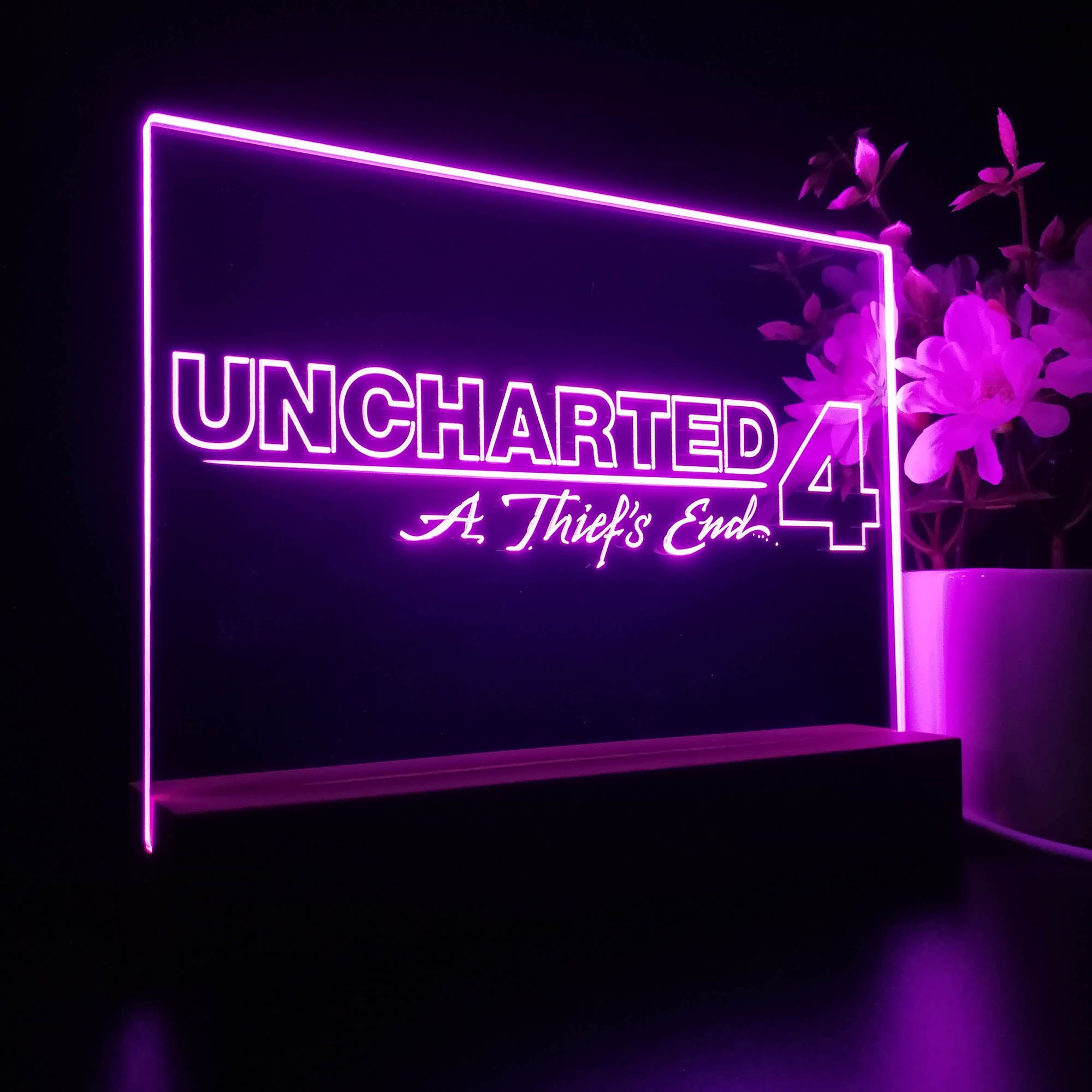 Uncharted A Thief's End Neon Sign Game Room Lamp