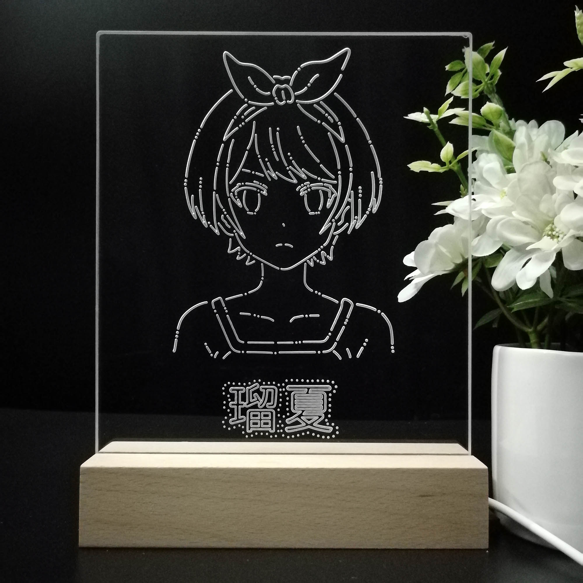 Anime Girl Game Room LED Sign Lamp Display