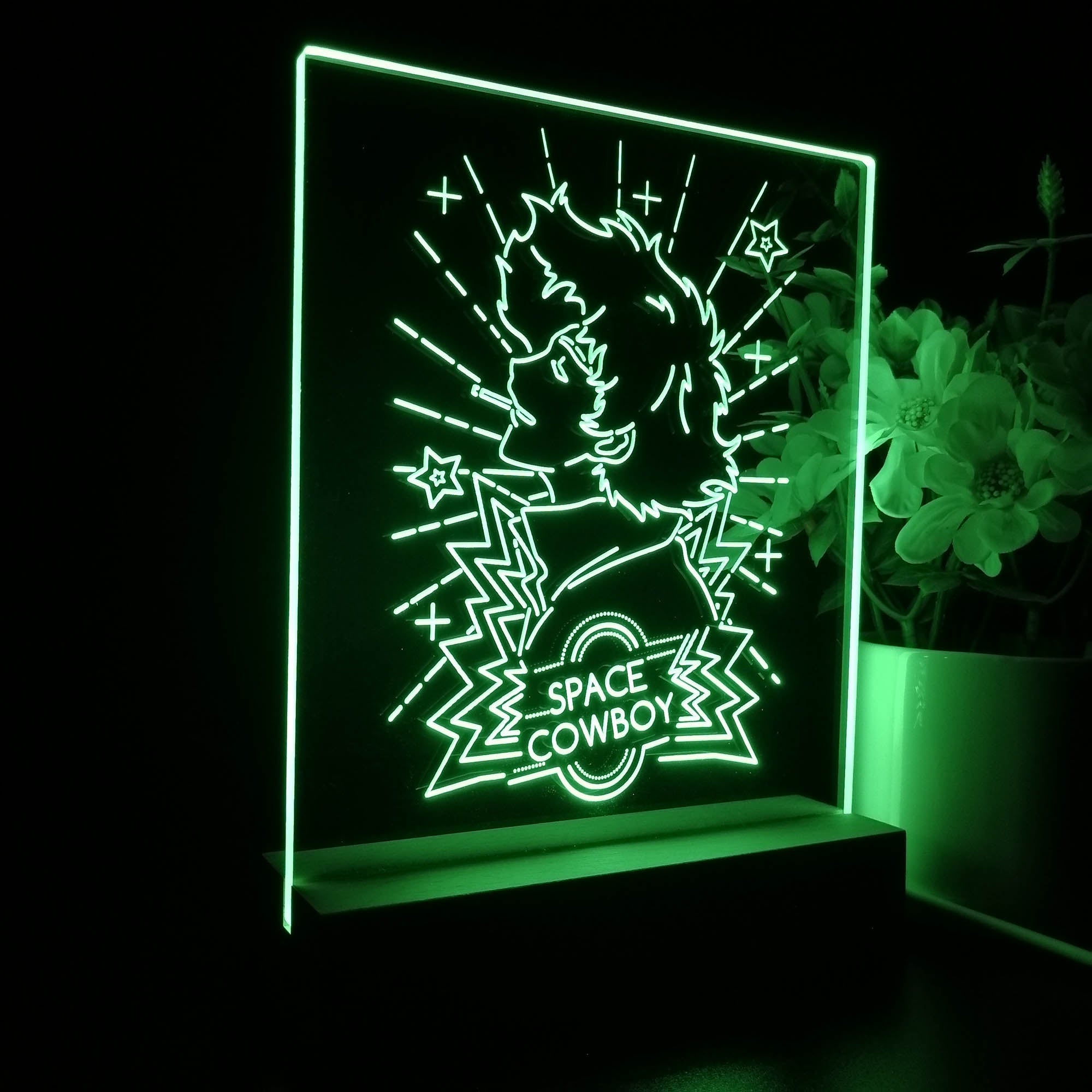 Space Cowboy Bebop Spike Game Room LED Sign Lamp Display