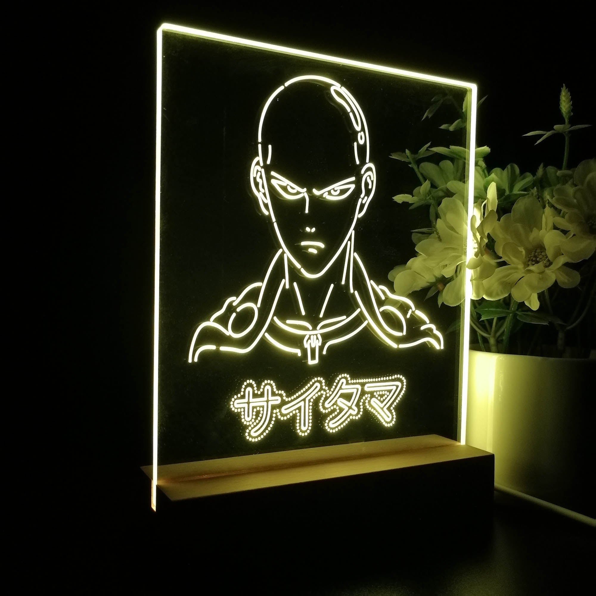One Punch Man Saitama Game Room LED Sign Lamp Display