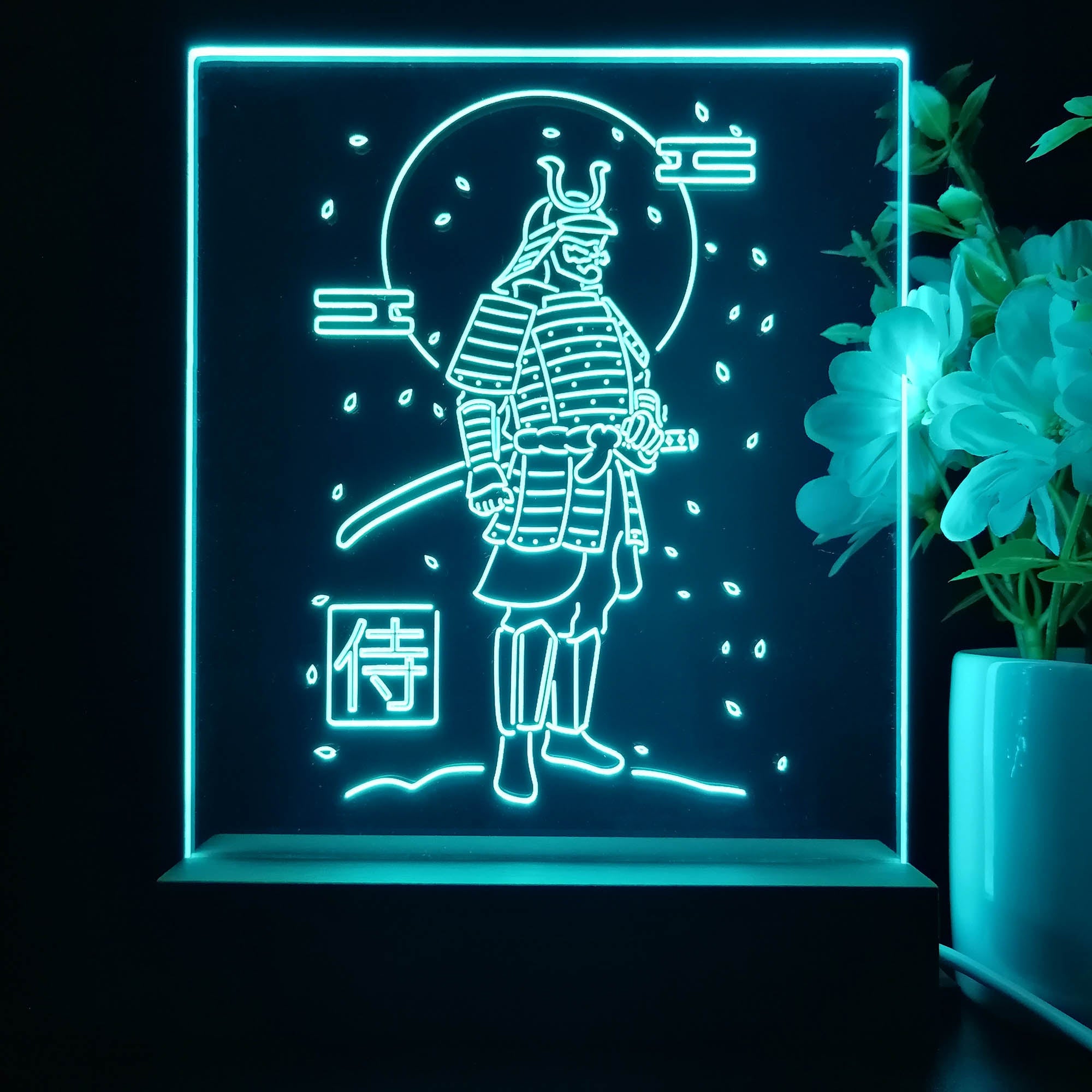 Samurai Game Room LED Sign Lamp Display
