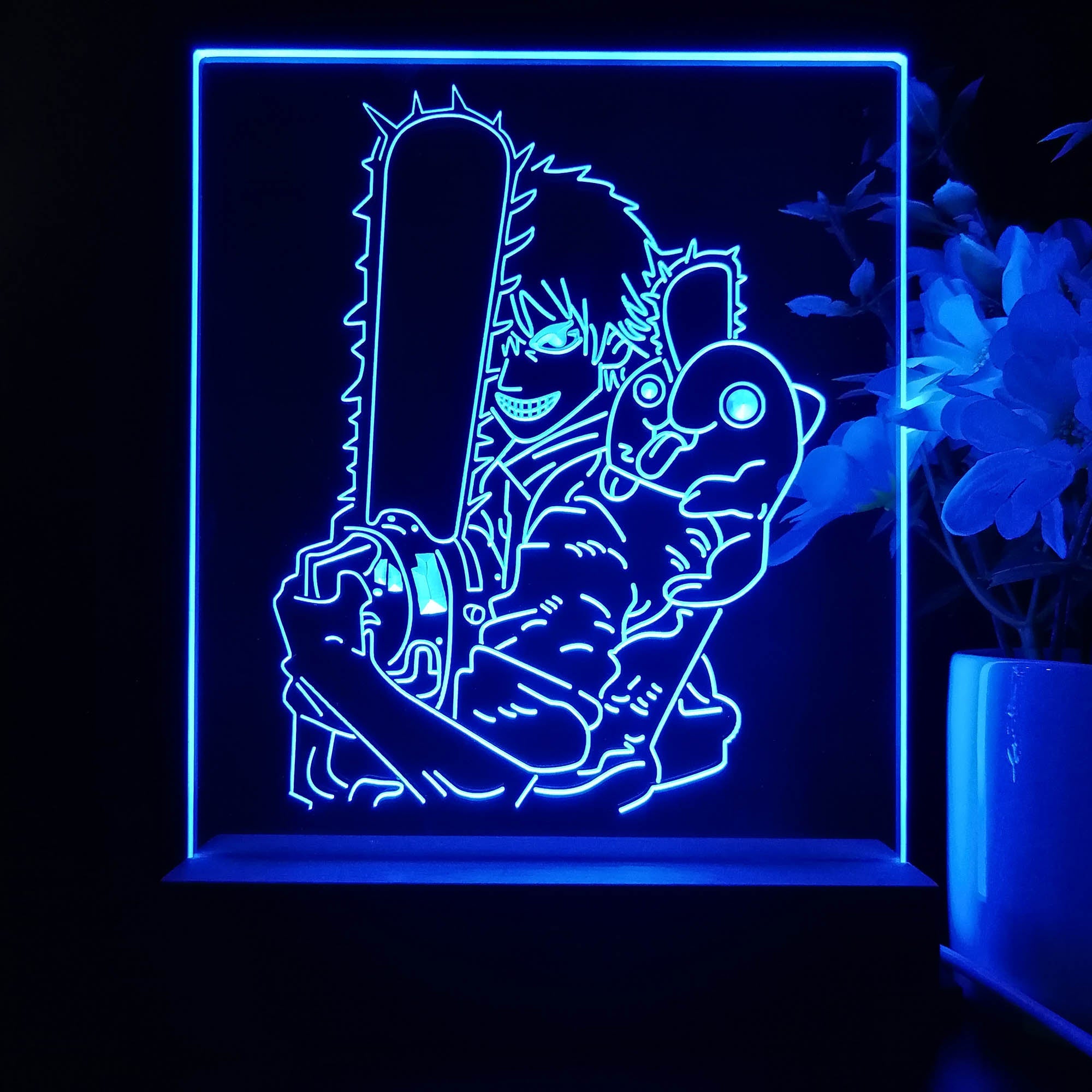 Chainsaw Man Game Room LED Sign Lamp Display