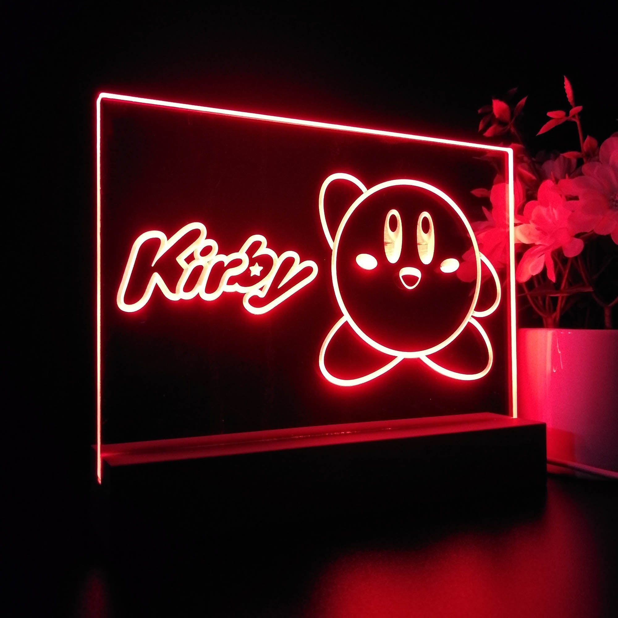 Kirby Star Allies Game Room LED Sign Lamp Display