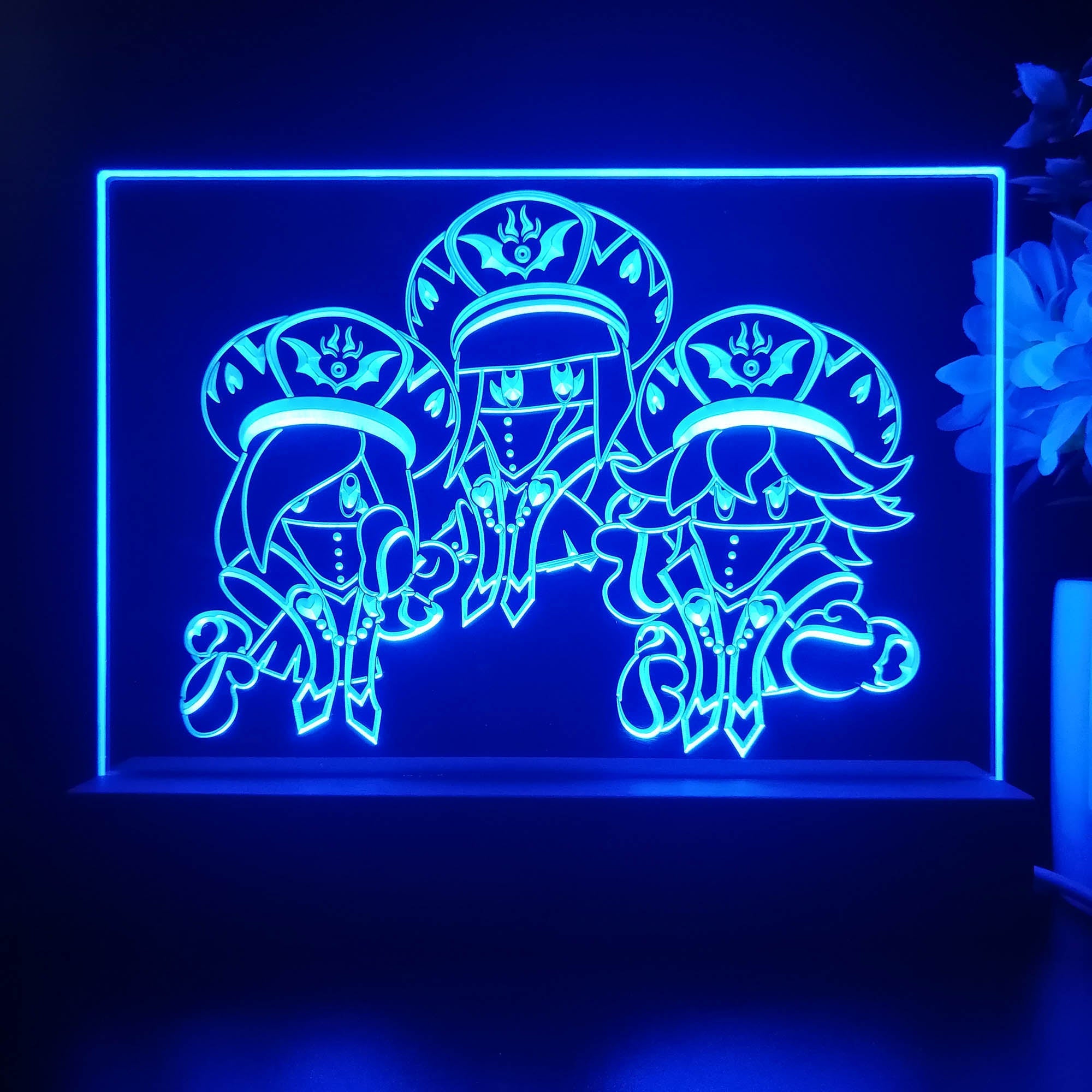 Kirby Star Allies Mage Sisters Game Room LED Sign Lamp Display