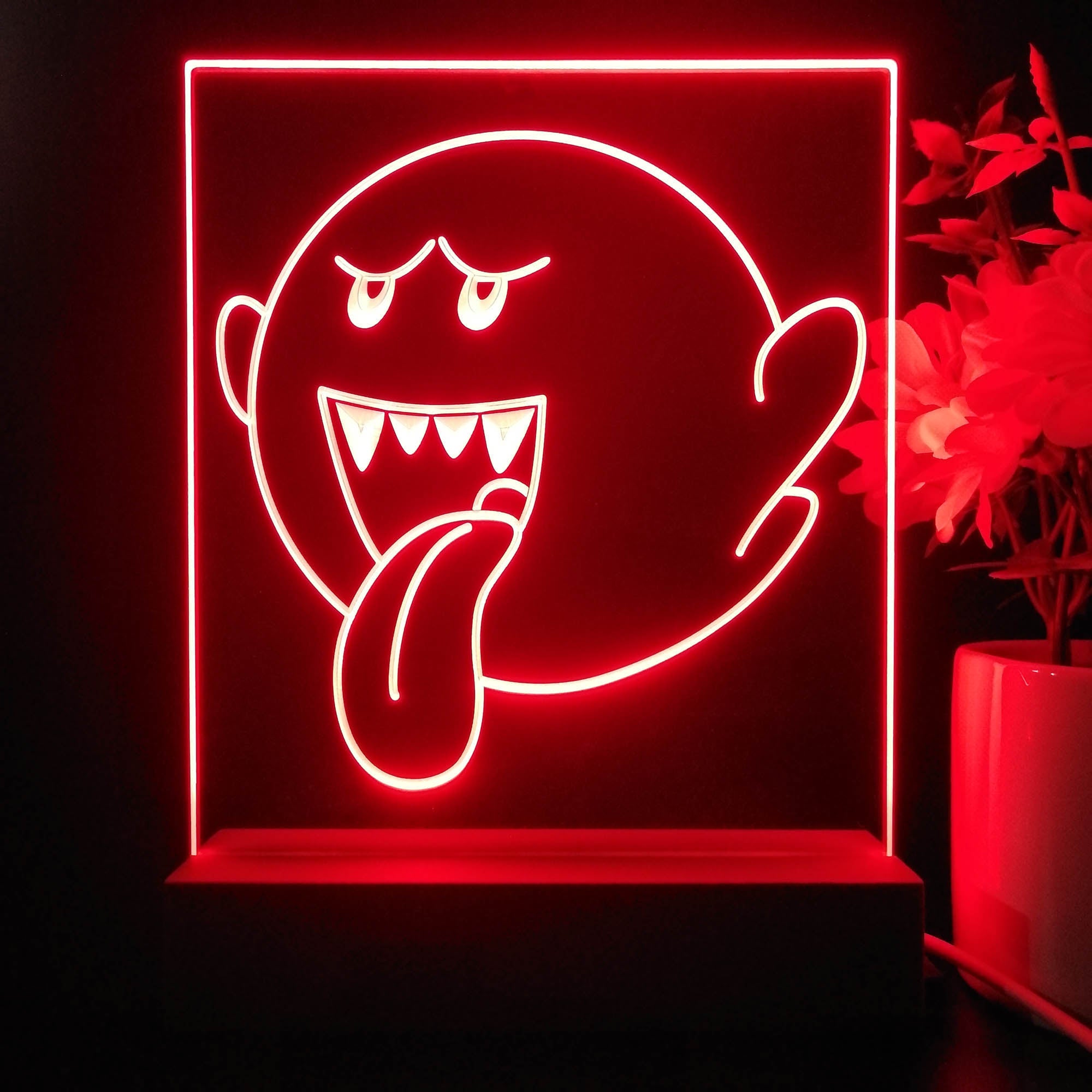 Super Mario Boo Ghost Game Room LED Sign Lamp Display