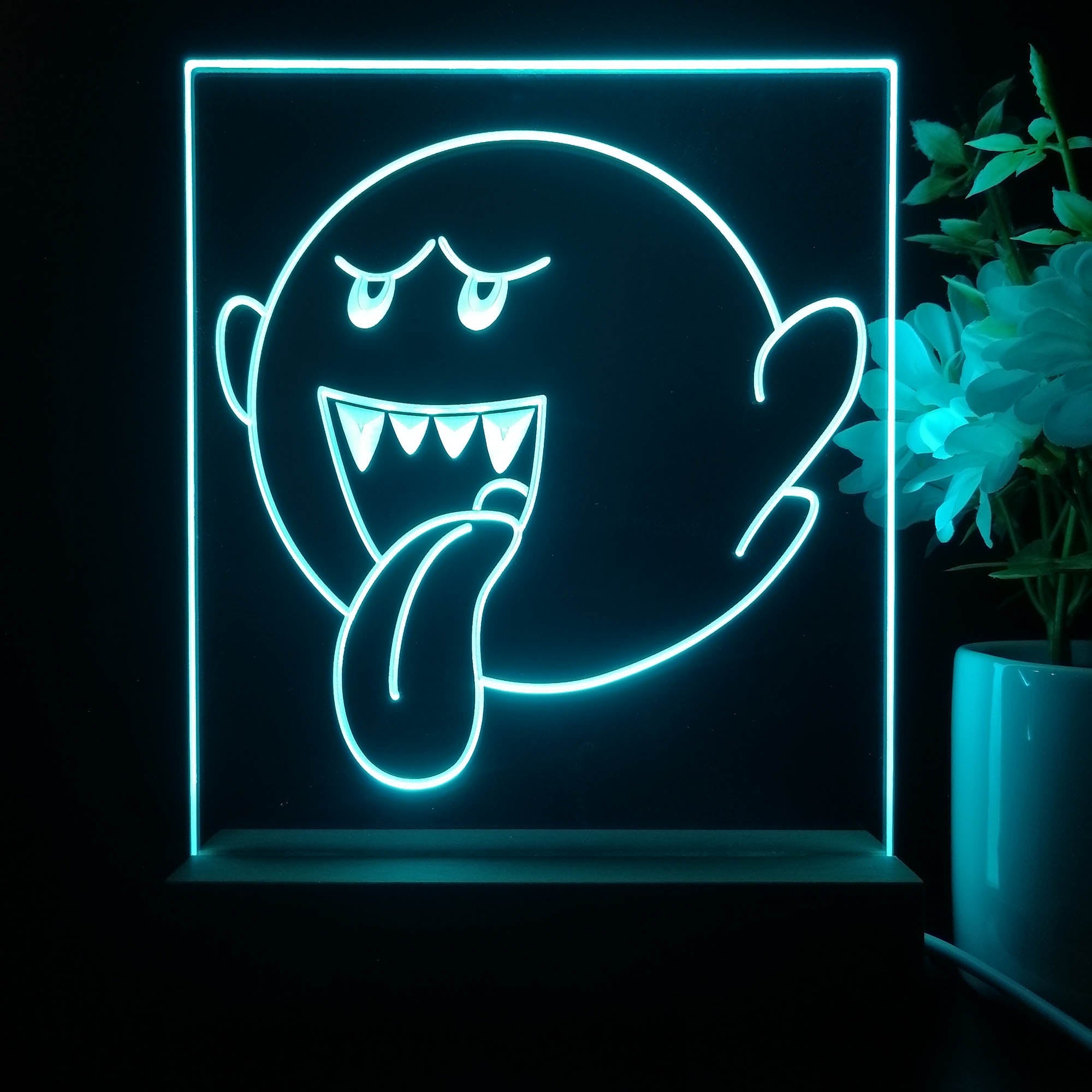 Super Mario Boo Ghost Game Room LED Sign Lamp Display