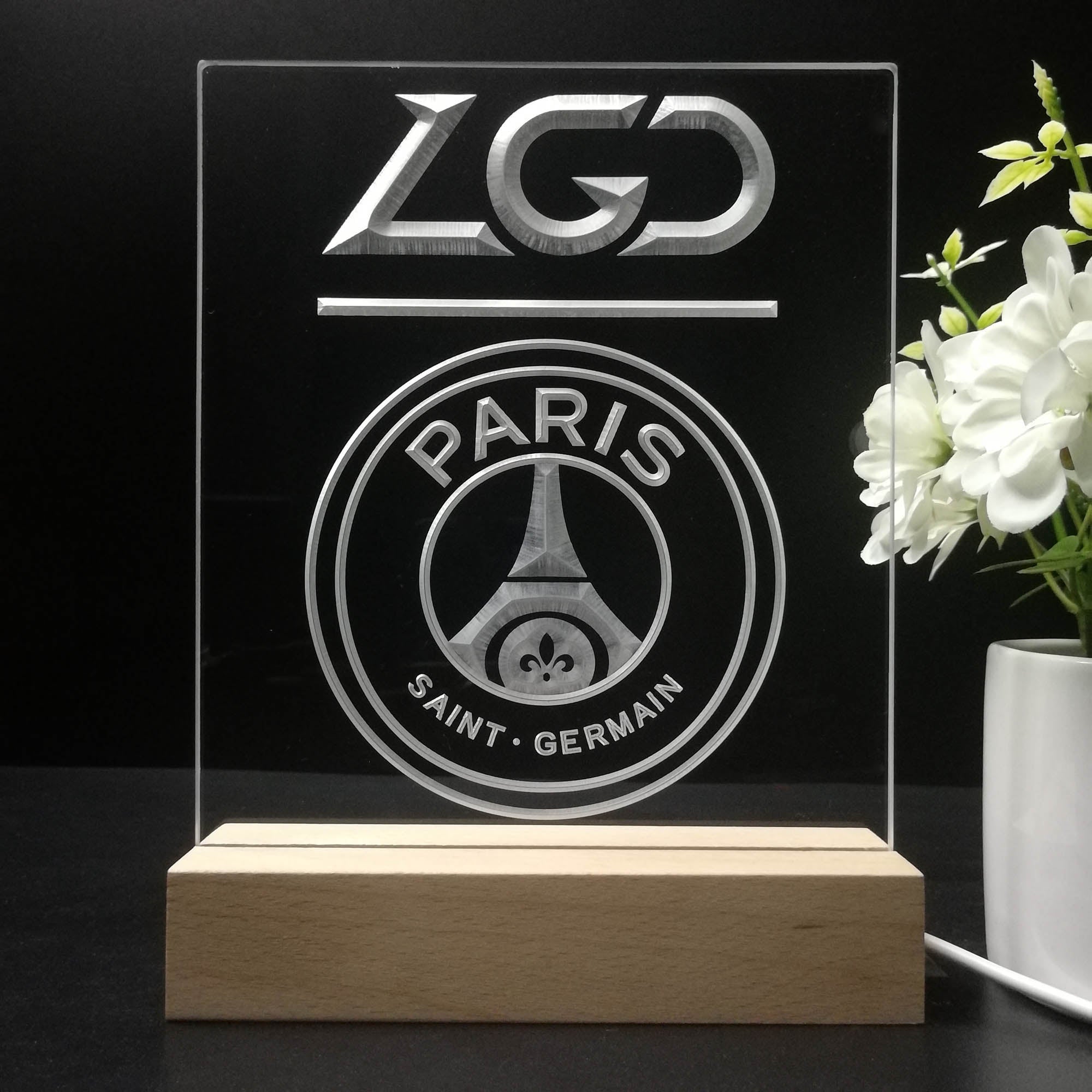 LGD Paris Saint-Germain Neon Sign Table Lamp Display