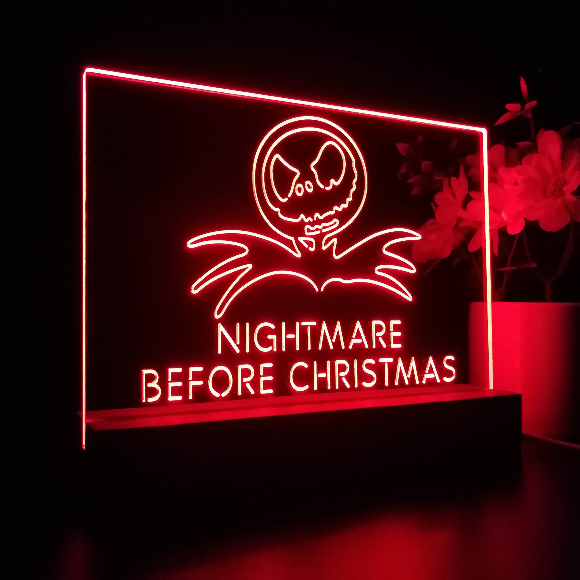 Jack Skellington Nightmare before Christmas 3D Illusion Night Light Desk Lamp