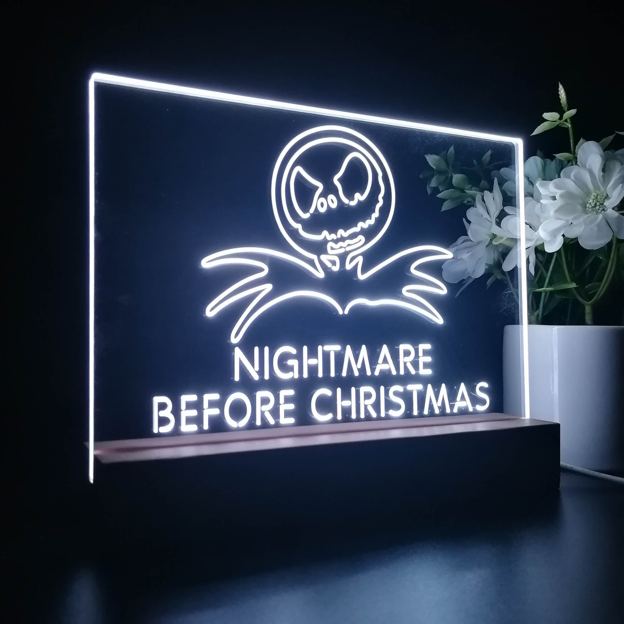 Jack Skellington Nightmare before Christmas 3D Illusion Night Light Desk Lamp