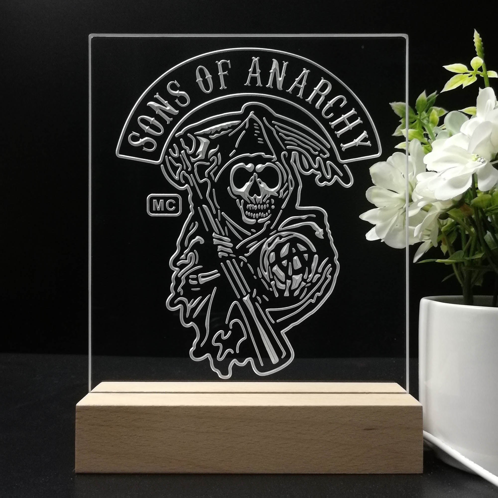 Sons of Anarchy 3D Illusion Night Light Desk Lamp