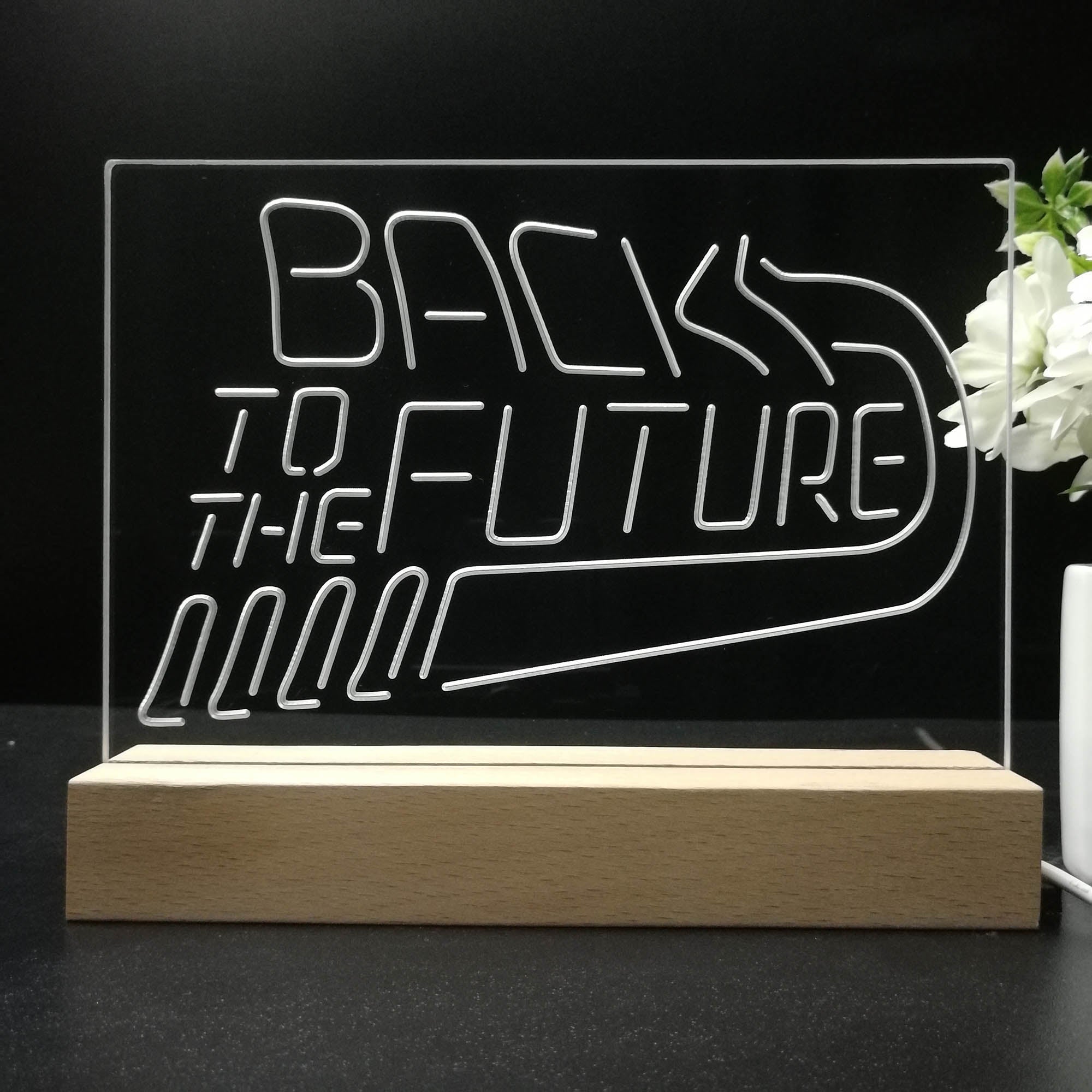 Back to the Future Movie Home Theater 3D Illusion Night Light Desk Lamp