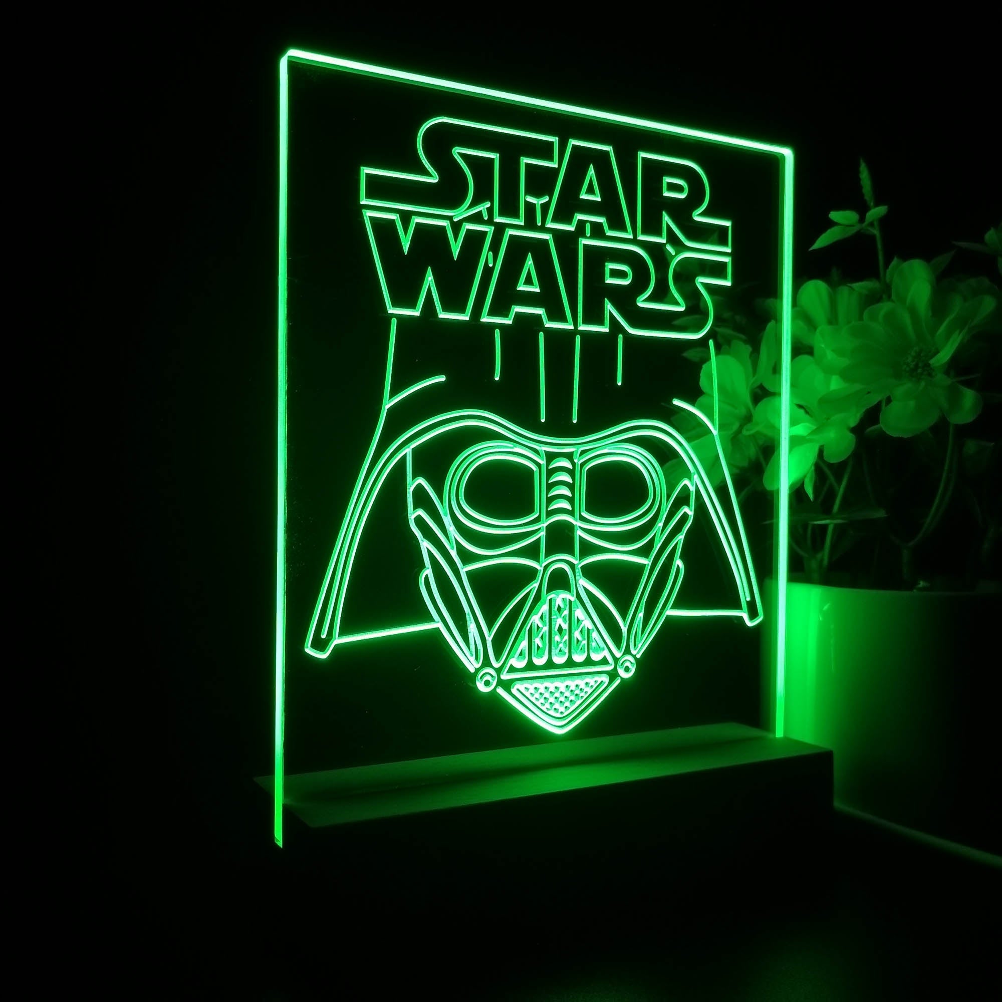 Stars Wars Darth Vader Home Theater 3D Illusion Night Light Desk Lamp