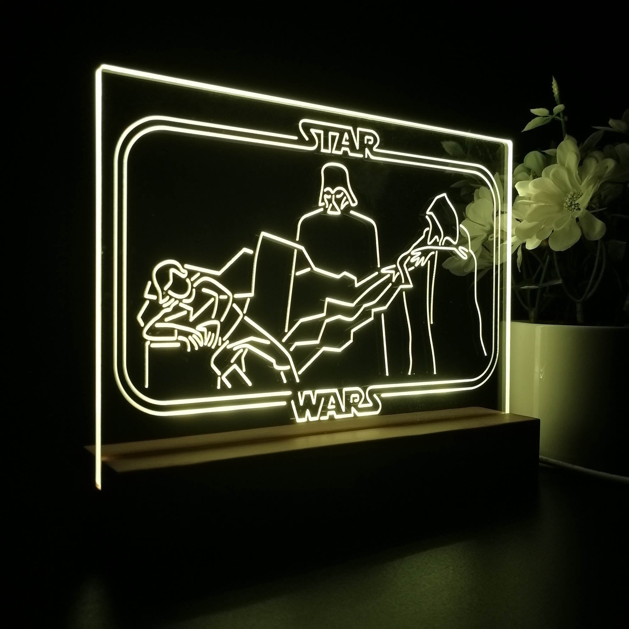 Darth Vader Stars Wars Room 3D Illusion Night Light Desk Lamp