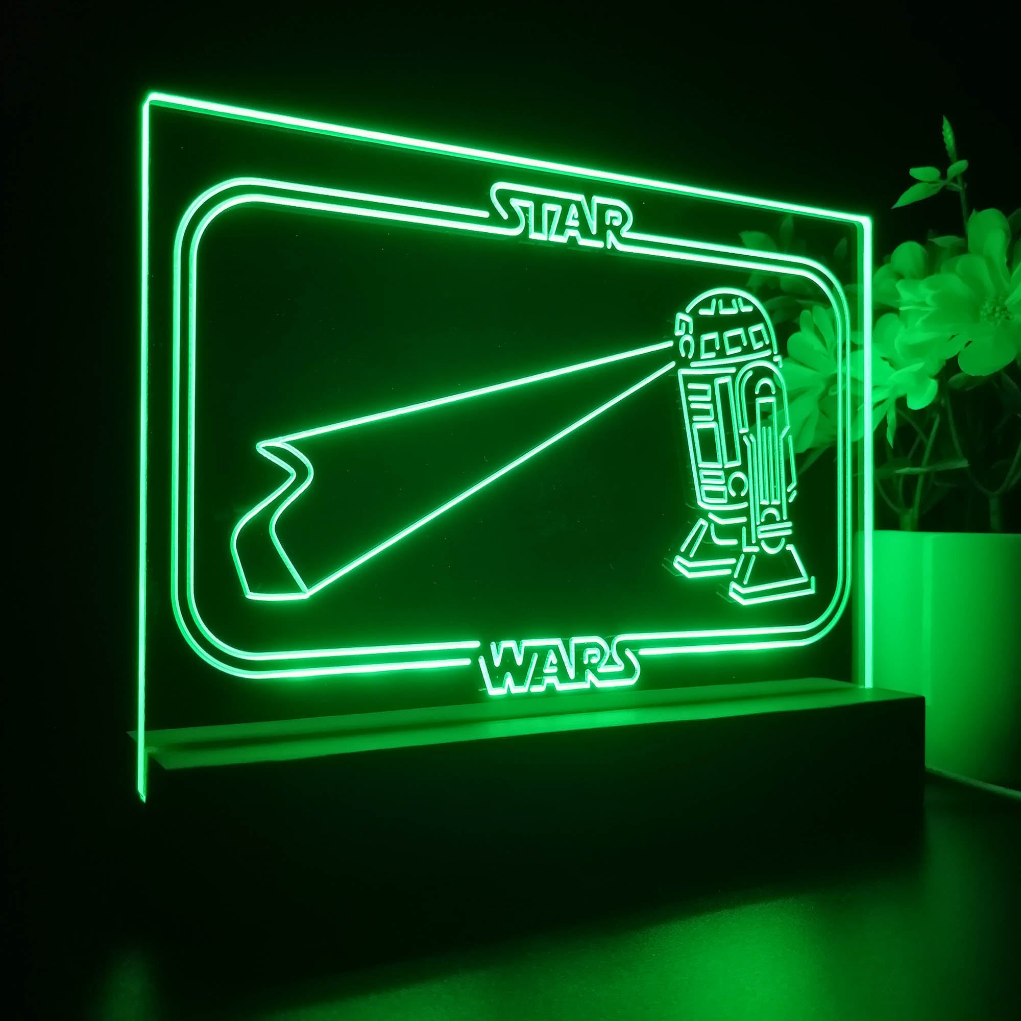 R2C2 Stars Wars Room 3D Illusion Night Light Desk Lamp
