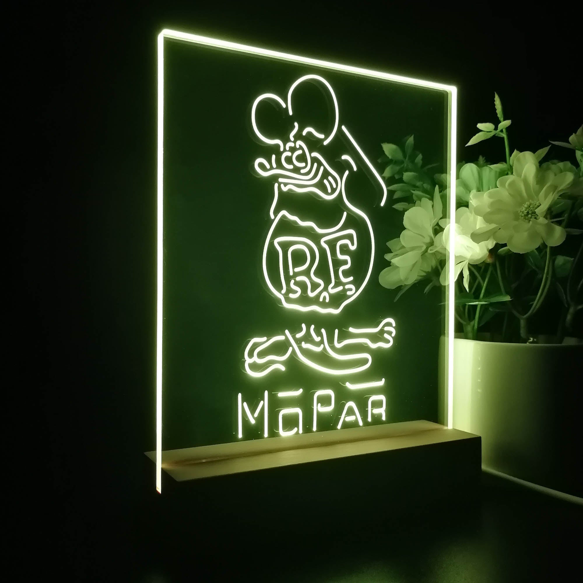 Rat Fink Retro RF Mopar 3D Illusion Night Light Desk Lamp