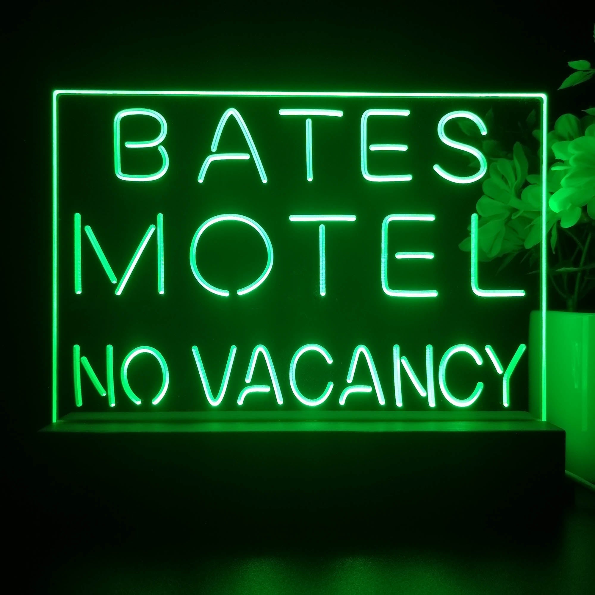 Bates Motel No Vacancy 3D Illusion Night Light Desk Lamp