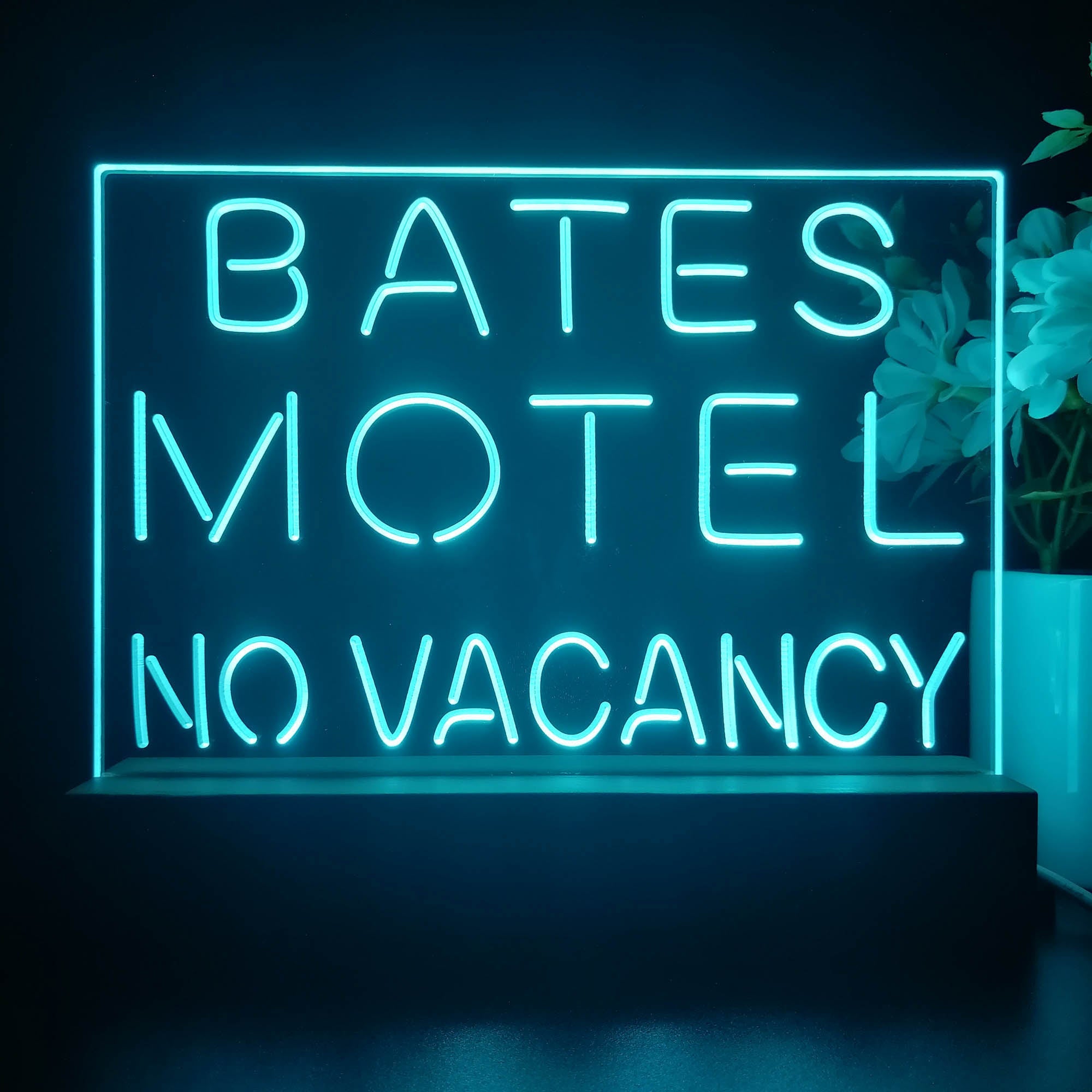 Bates Motel No Vacancy 3D Illusion Night Light Desk Lamp