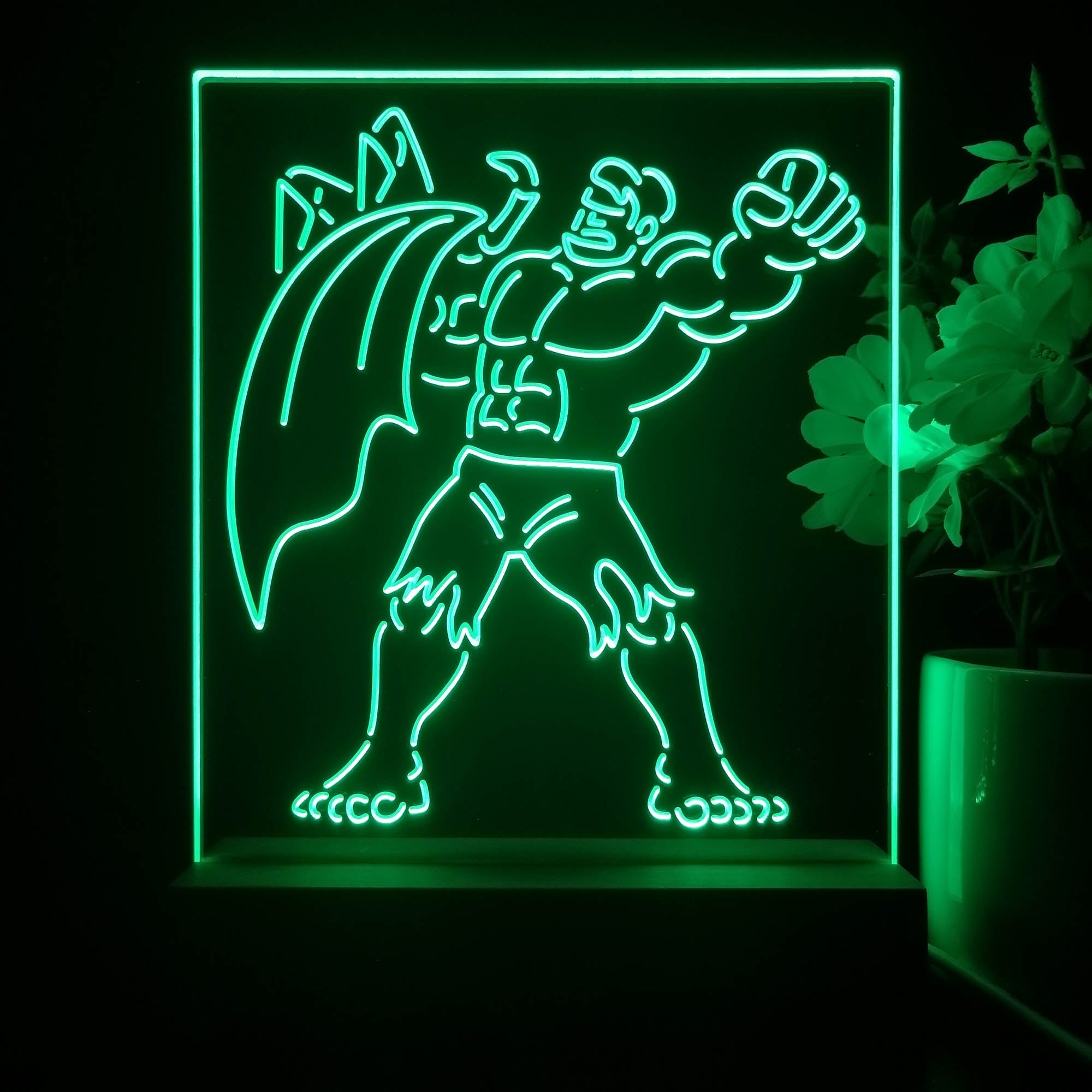 The Incredible Hulk 3D Illusion Night Light Desk Lamp