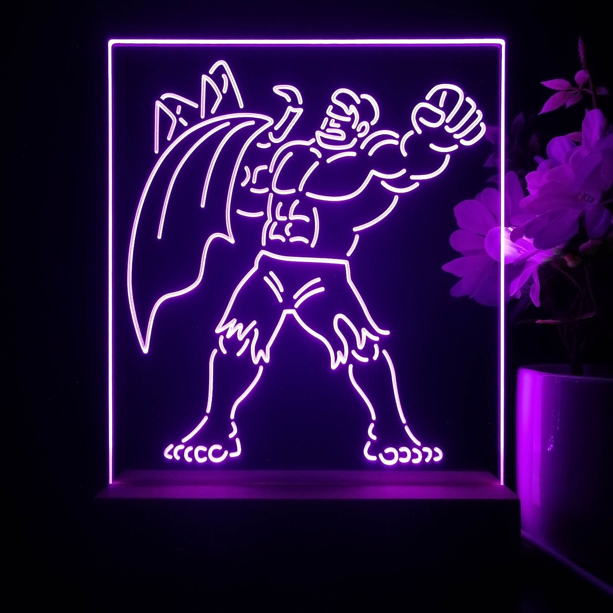 The Incredible Hulk 3D Illusion Night Light Desk Lamp