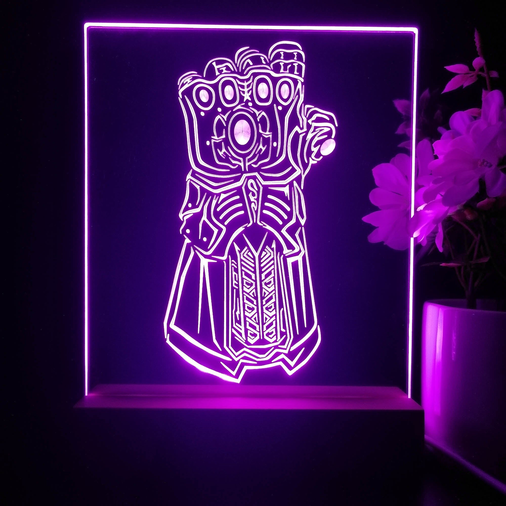 Avengers Infinity War Thanos Glove 3D Illusion Night Light Desk Lamp