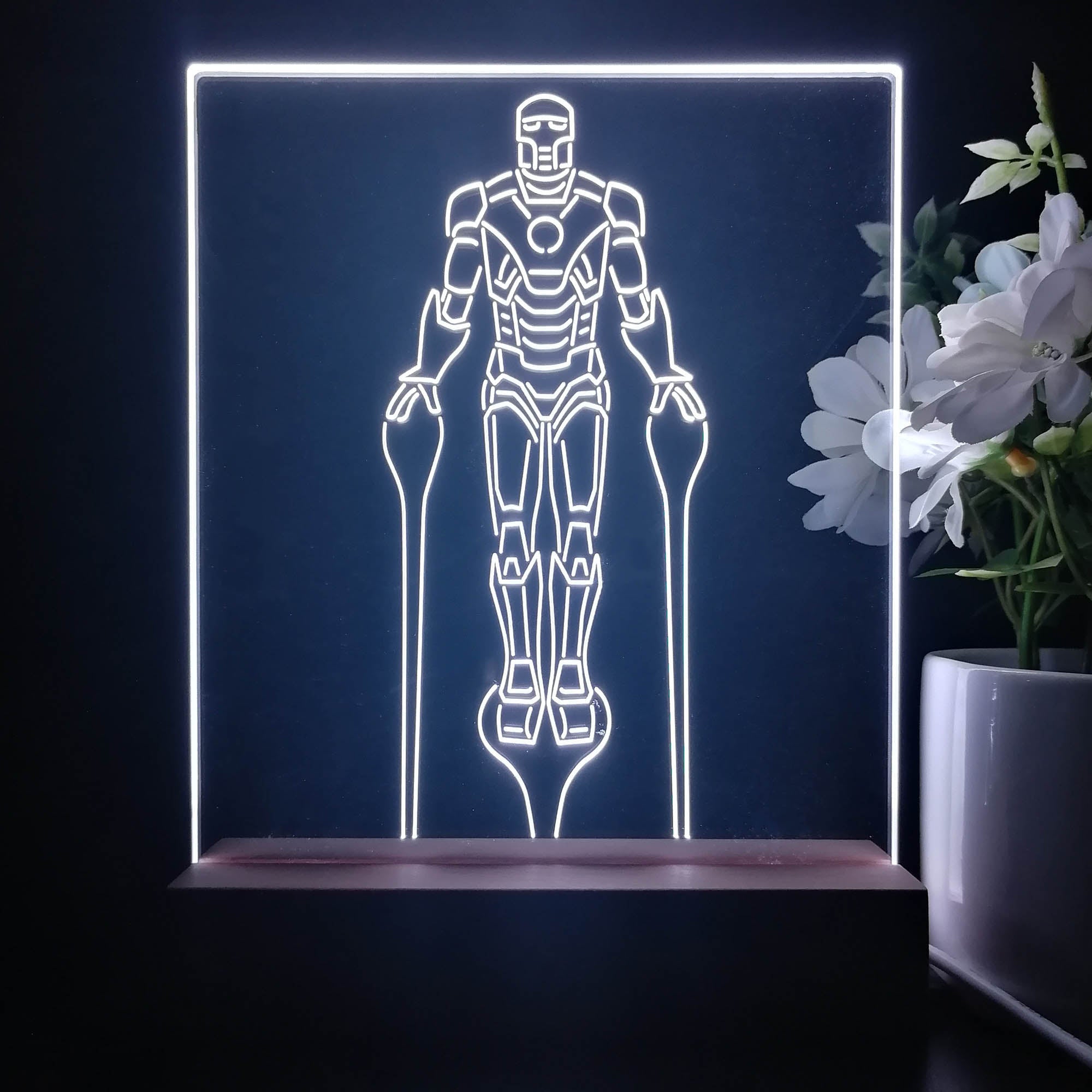 Iron Man Marvels 3D Illusion Night Light Desk Lamp