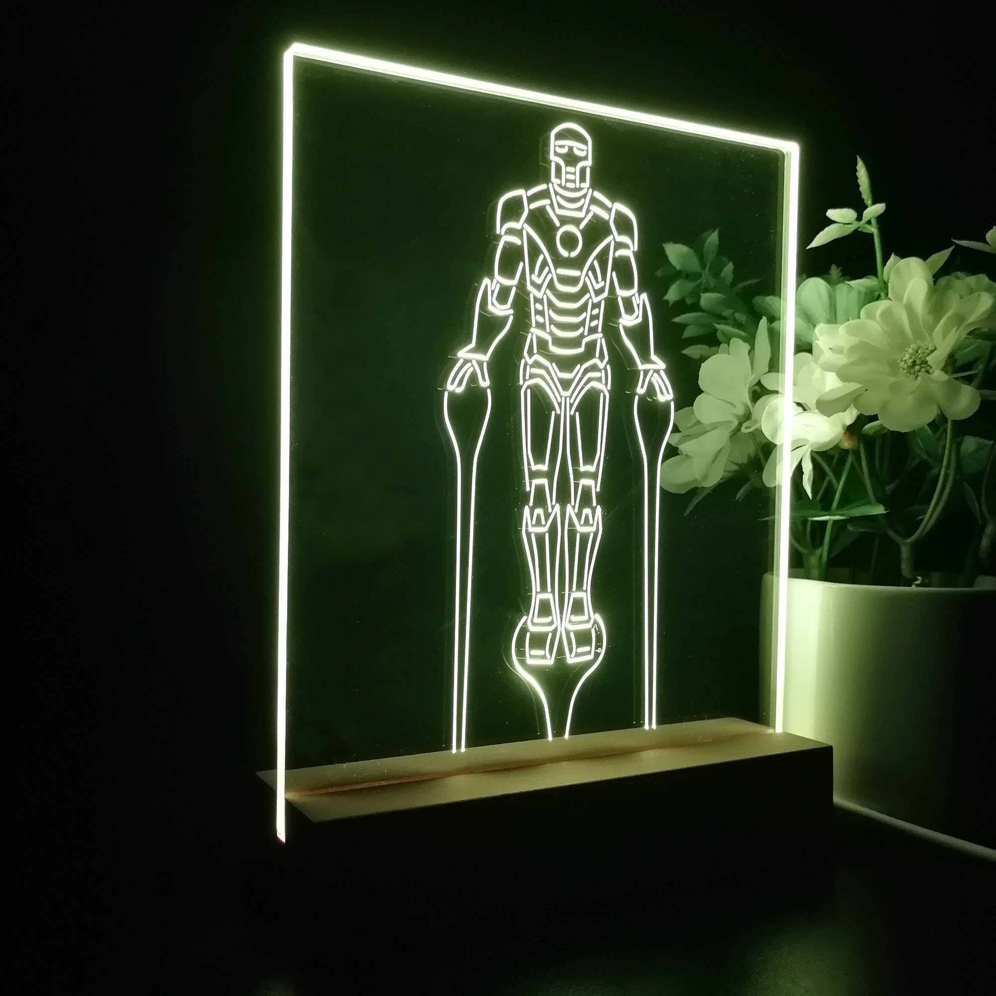 Iron Man Marvels 3D Illusion Night Light Desk Lamp