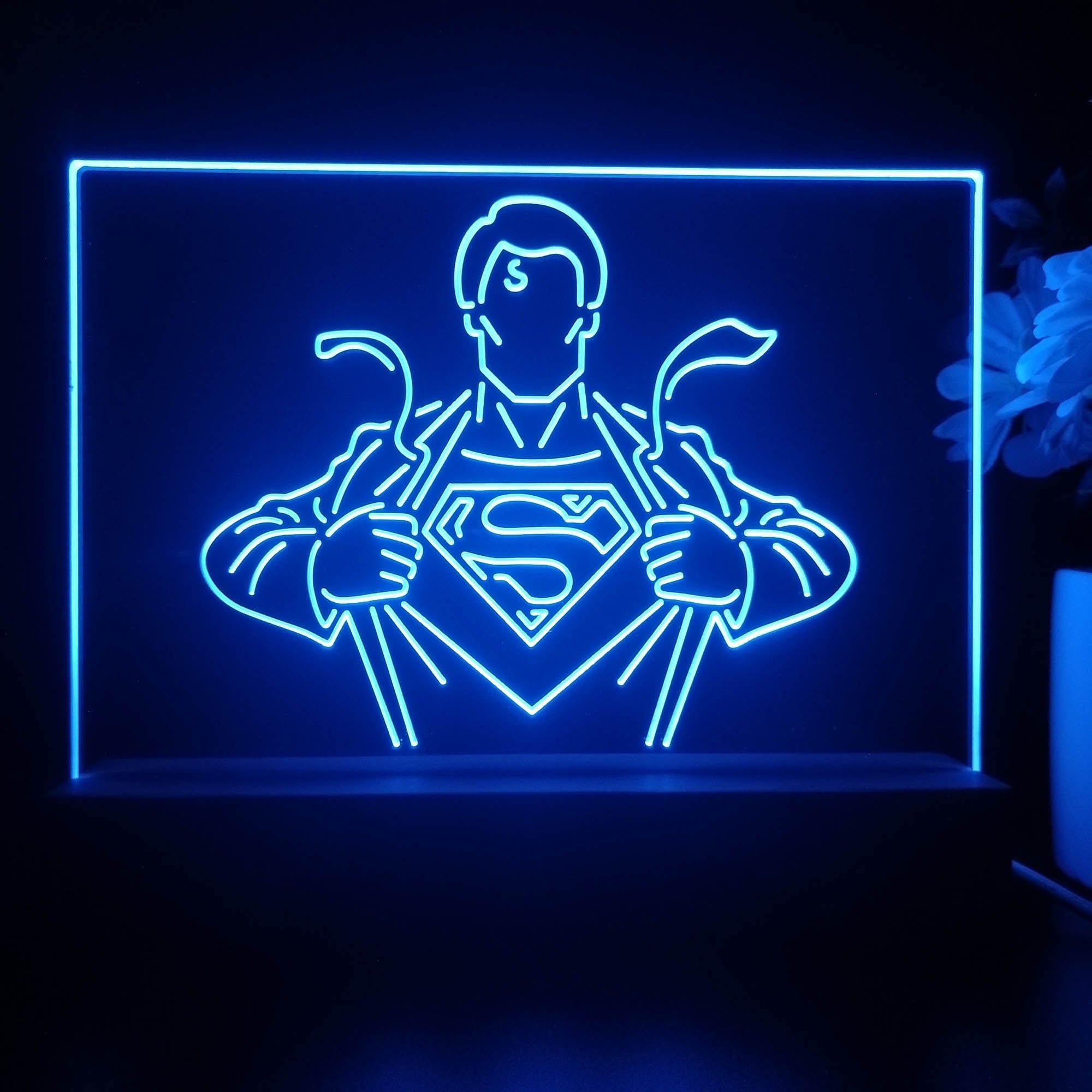 Superman Hero 3D Illusion Night Light Desk Lamp