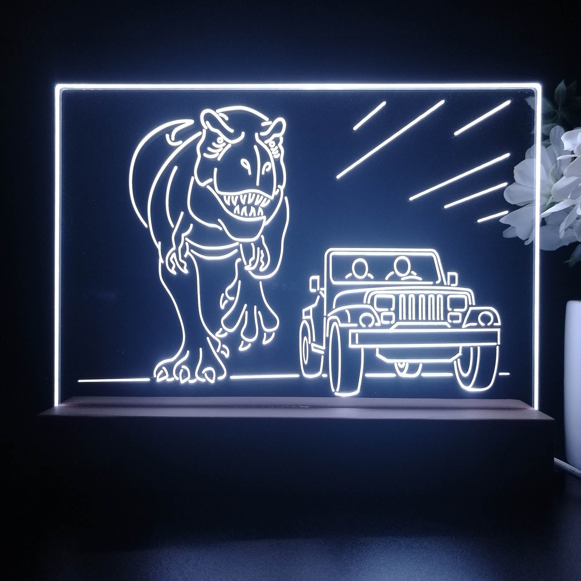 Jurassic Park 3D Illusion Night Light Desk Lamp