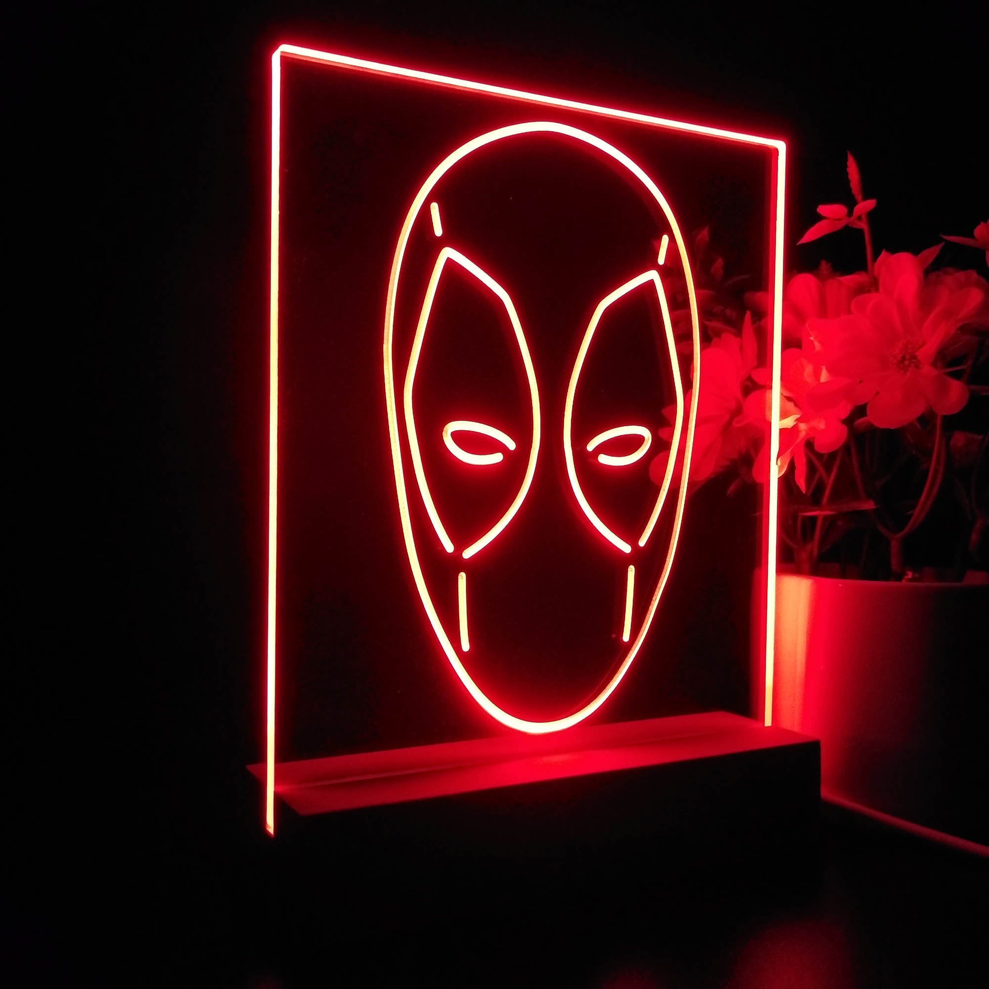 Deadpool Marvels Gift 3D Illusion Night Light Desk Lamp