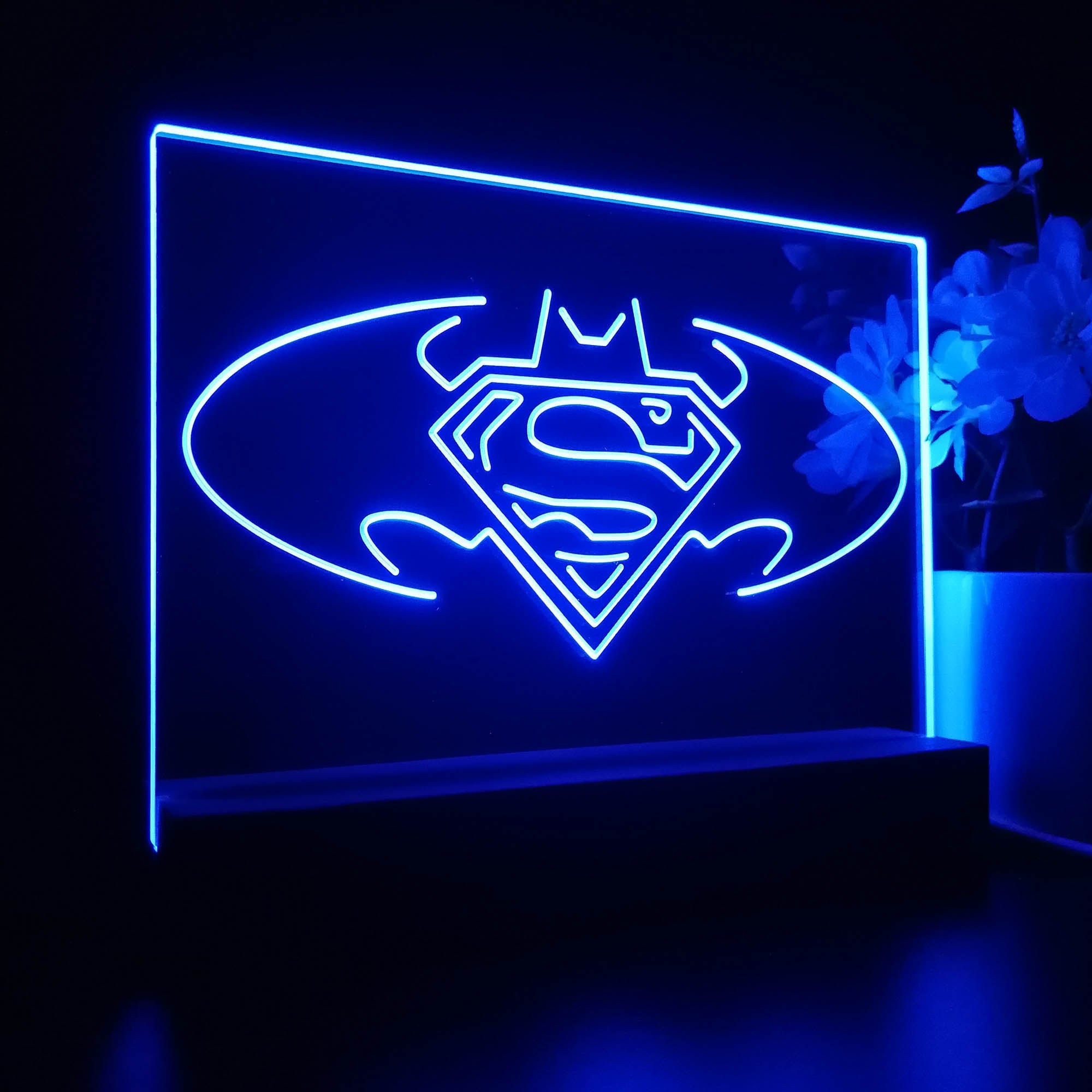 Batman vs Superman Hero 3D Illusion Night Light Desk Lamp
