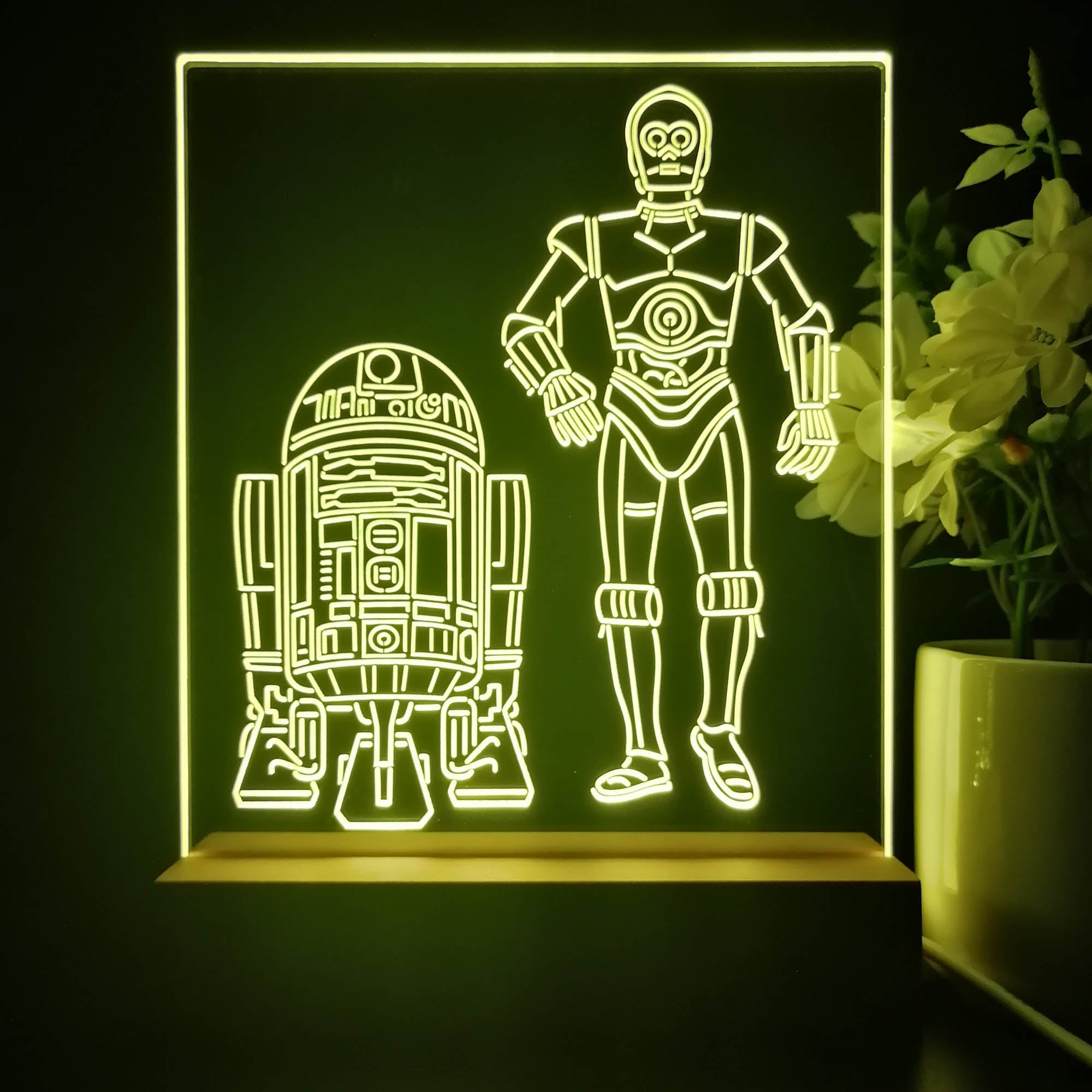 Star Wars R2D2 C3PO Neon-Like LED Sign