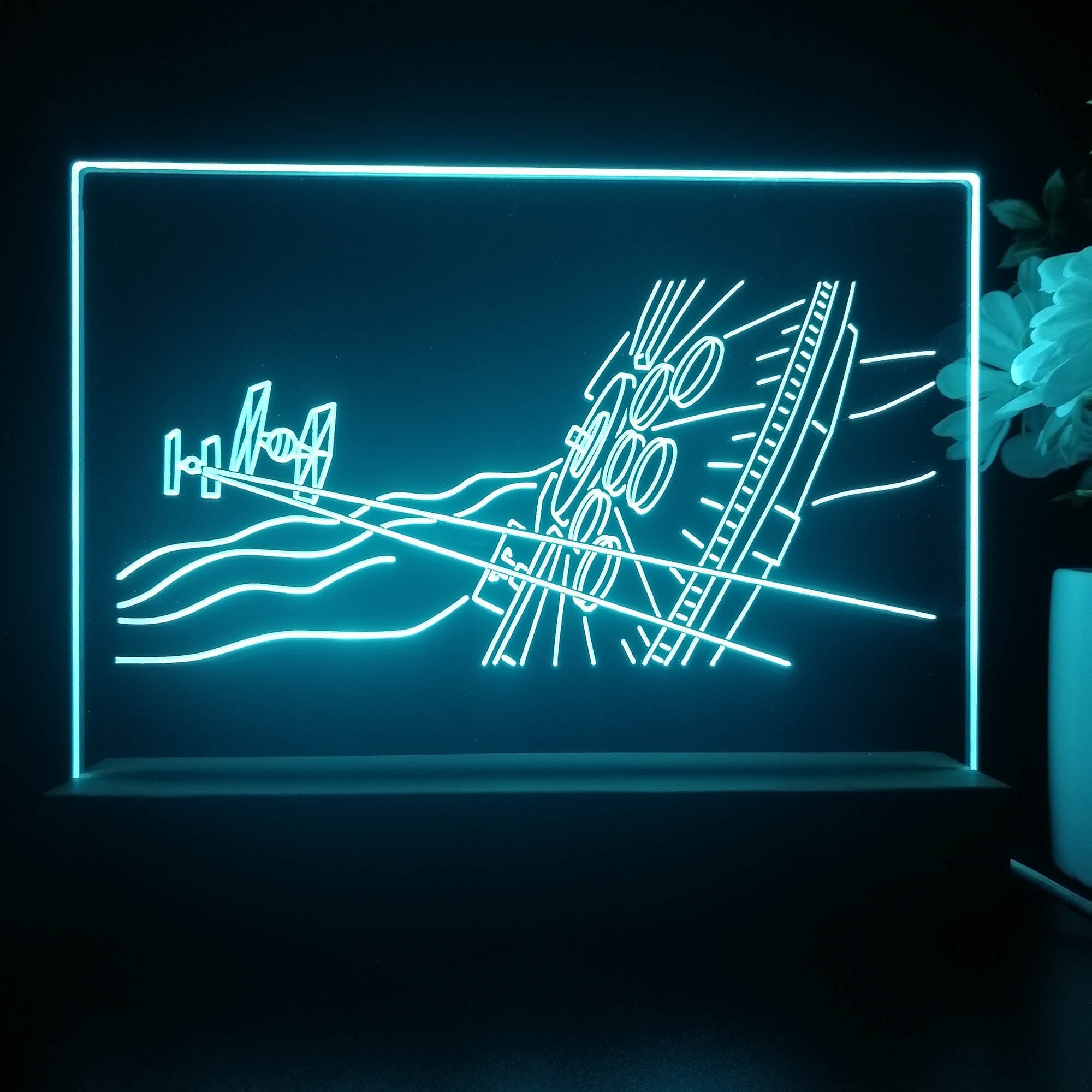 Stars Wars The Force Awakens Teaser 3D Illusion Night Light Desk Lamp
