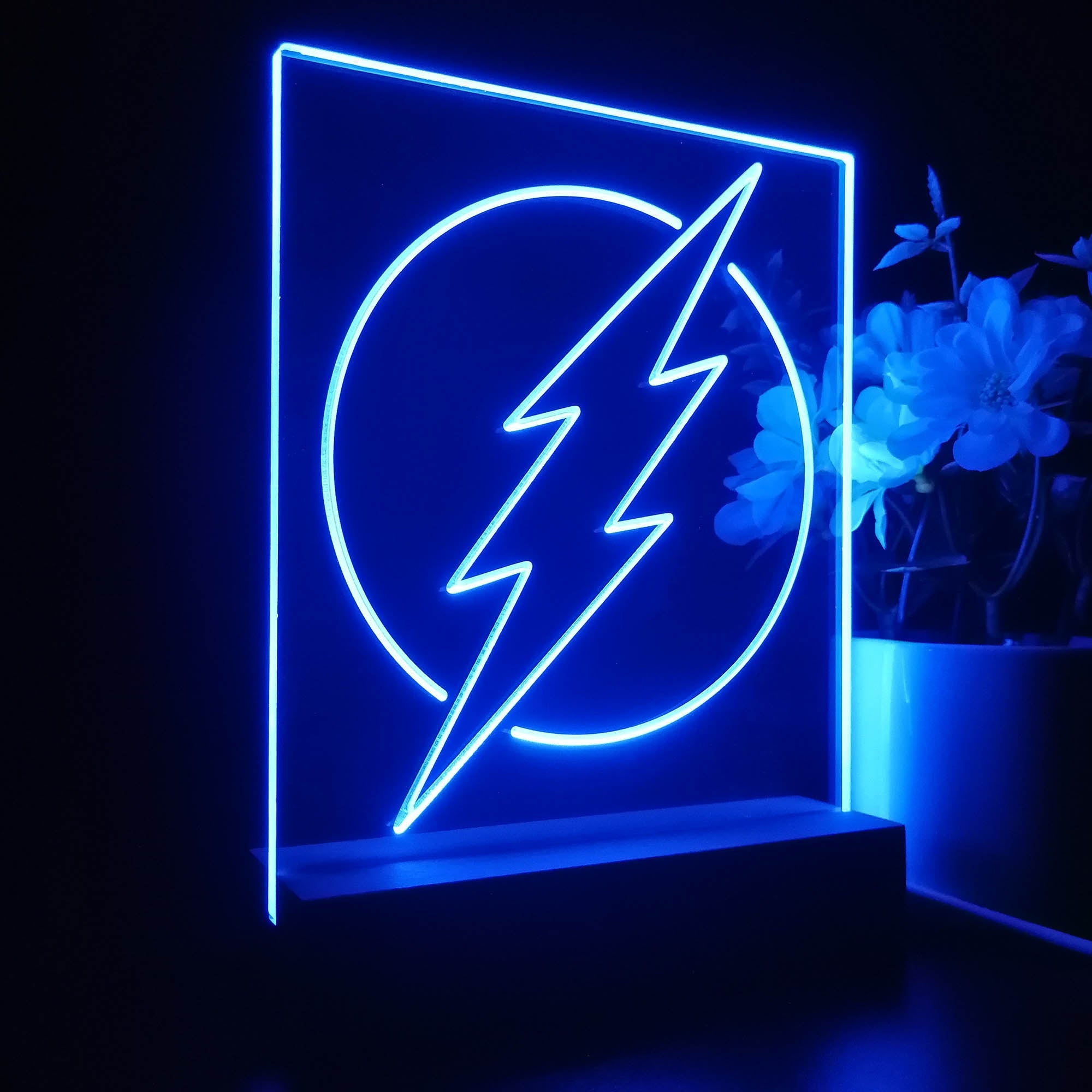 Flash Logo DC Super Hero 3D Illusion Night Light Desk Lamp