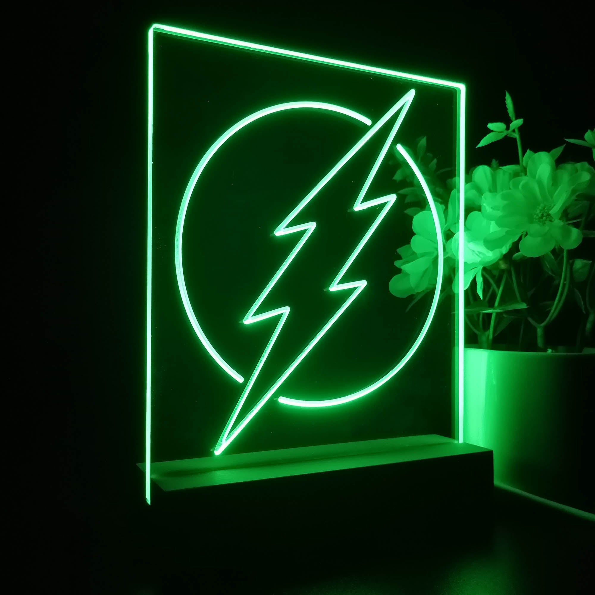 Flash Logo DC Super Hero 3D Illusion Night Light Desk Lamp