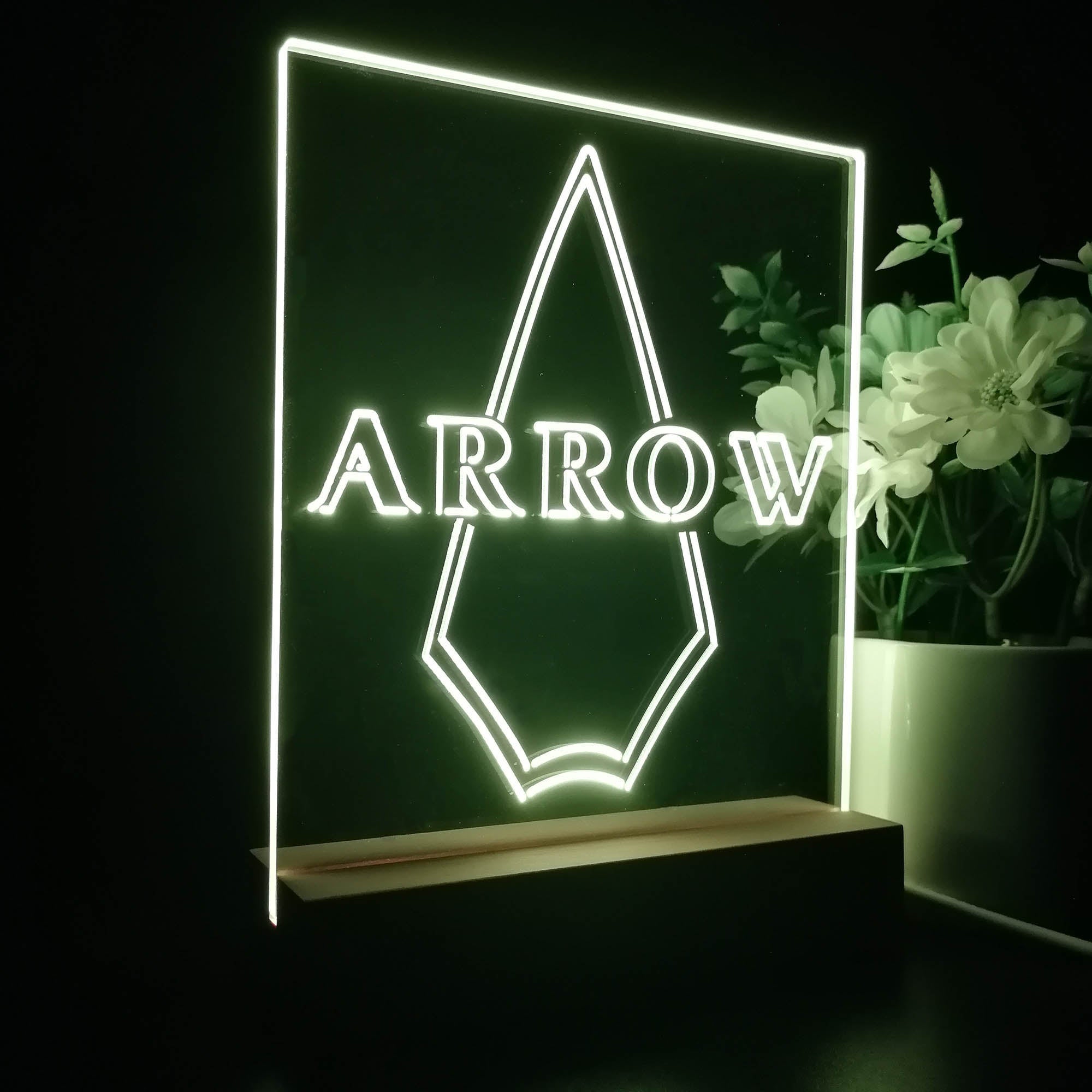 The Arrow Vertical 3D Illusion Night Light Desk Lamp