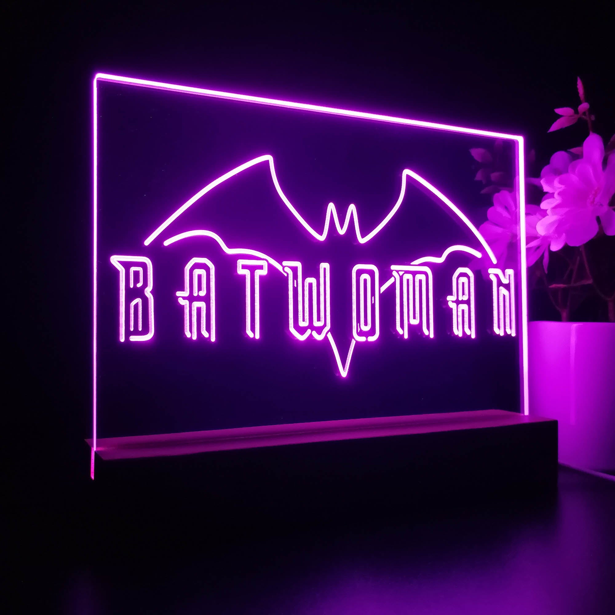 Batwoman 3D Illusion Night Light Desk Lamp