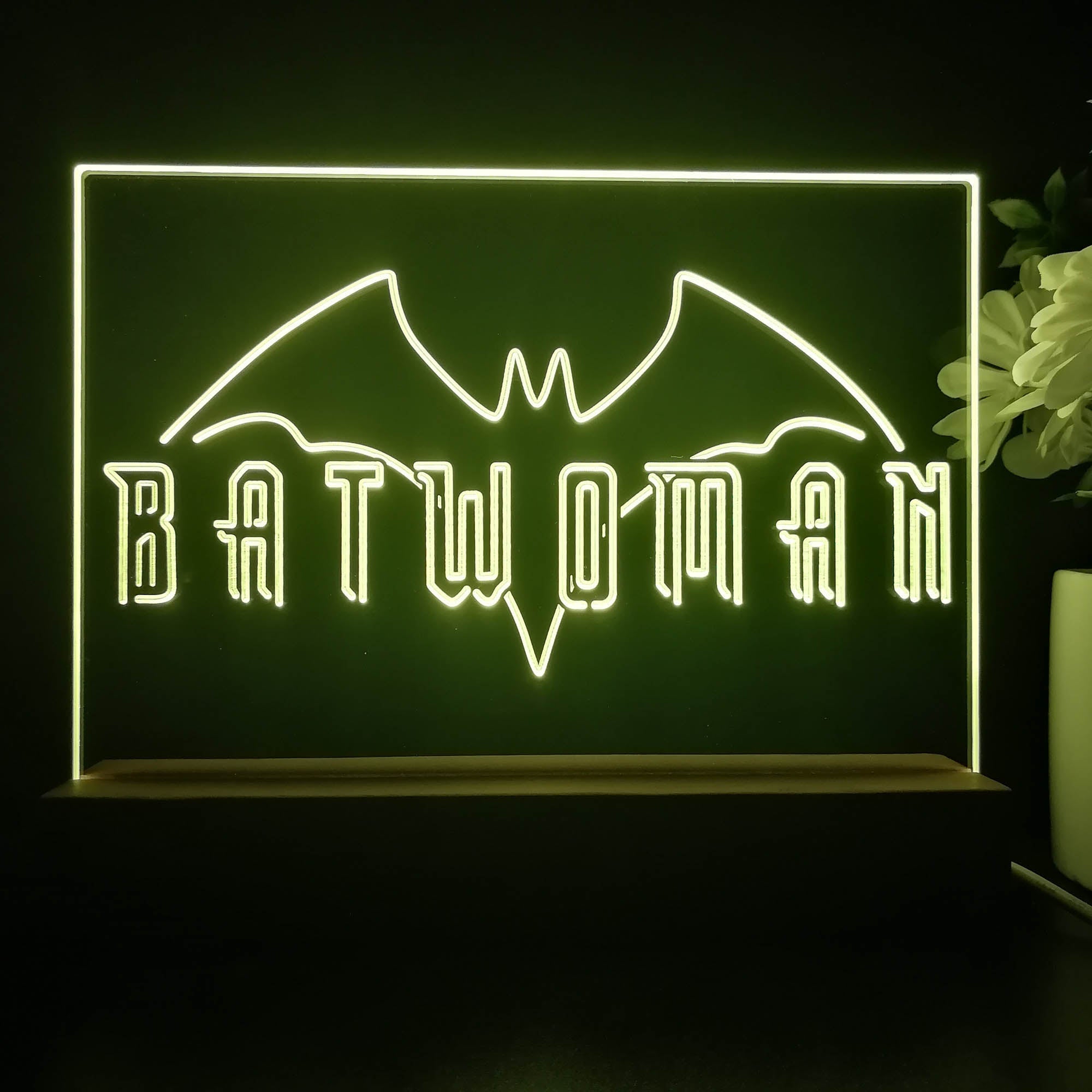 Batwoman 3D Illusion Night Light Desk Lamp