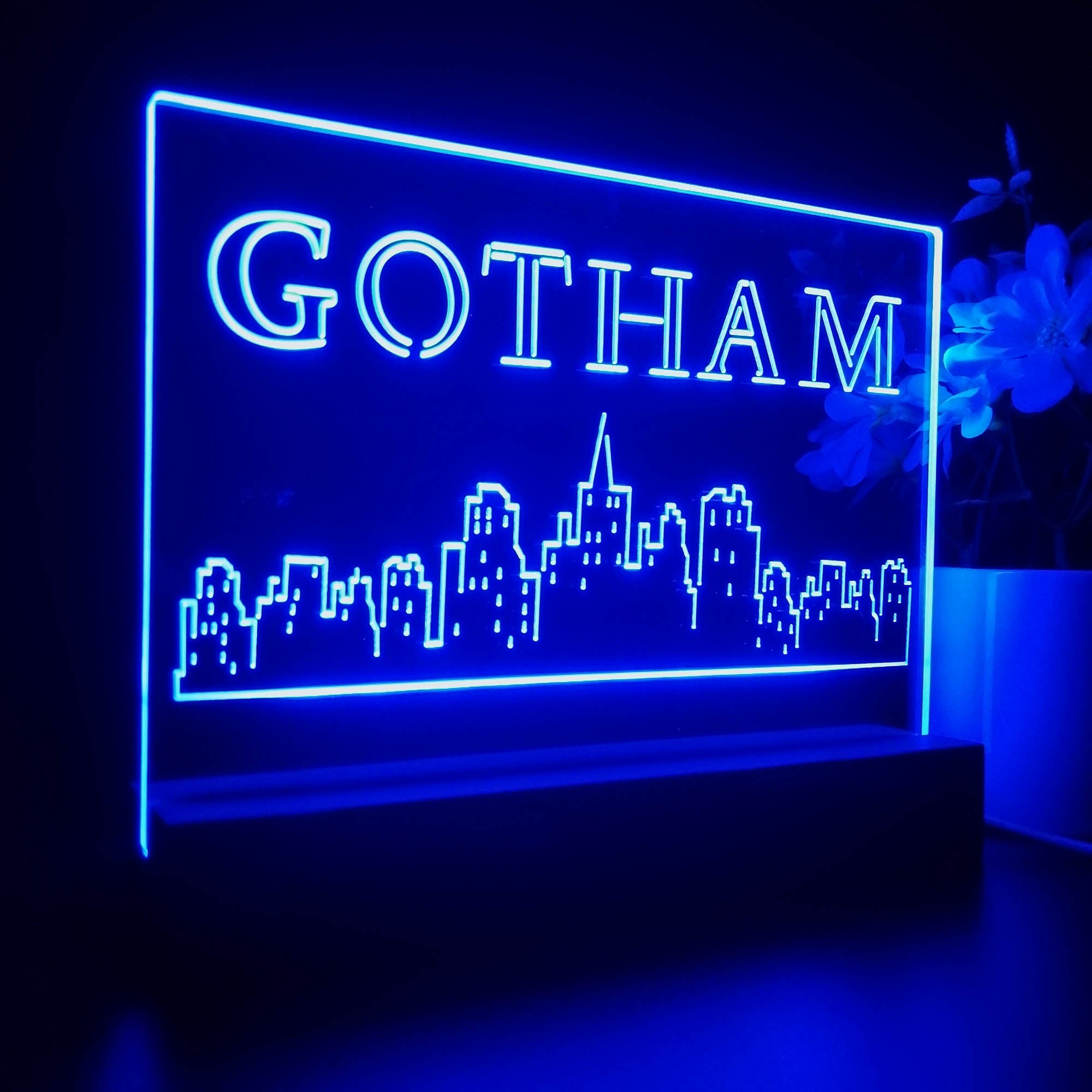 Gotham 3D Illusion Night Light Desk Lamp