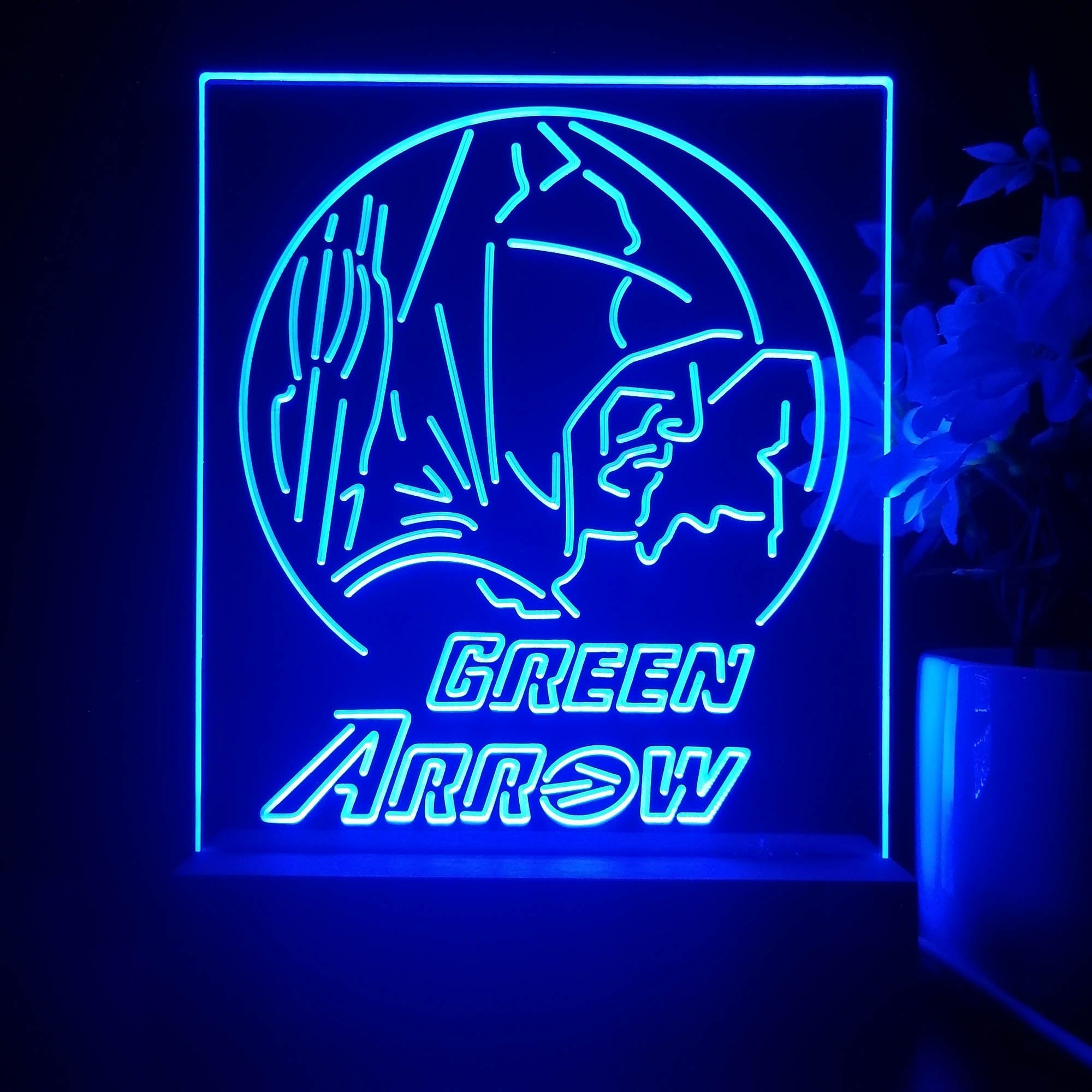 Green Arrow Oliver Queen 3D Illusion Night Light Desk Lamp