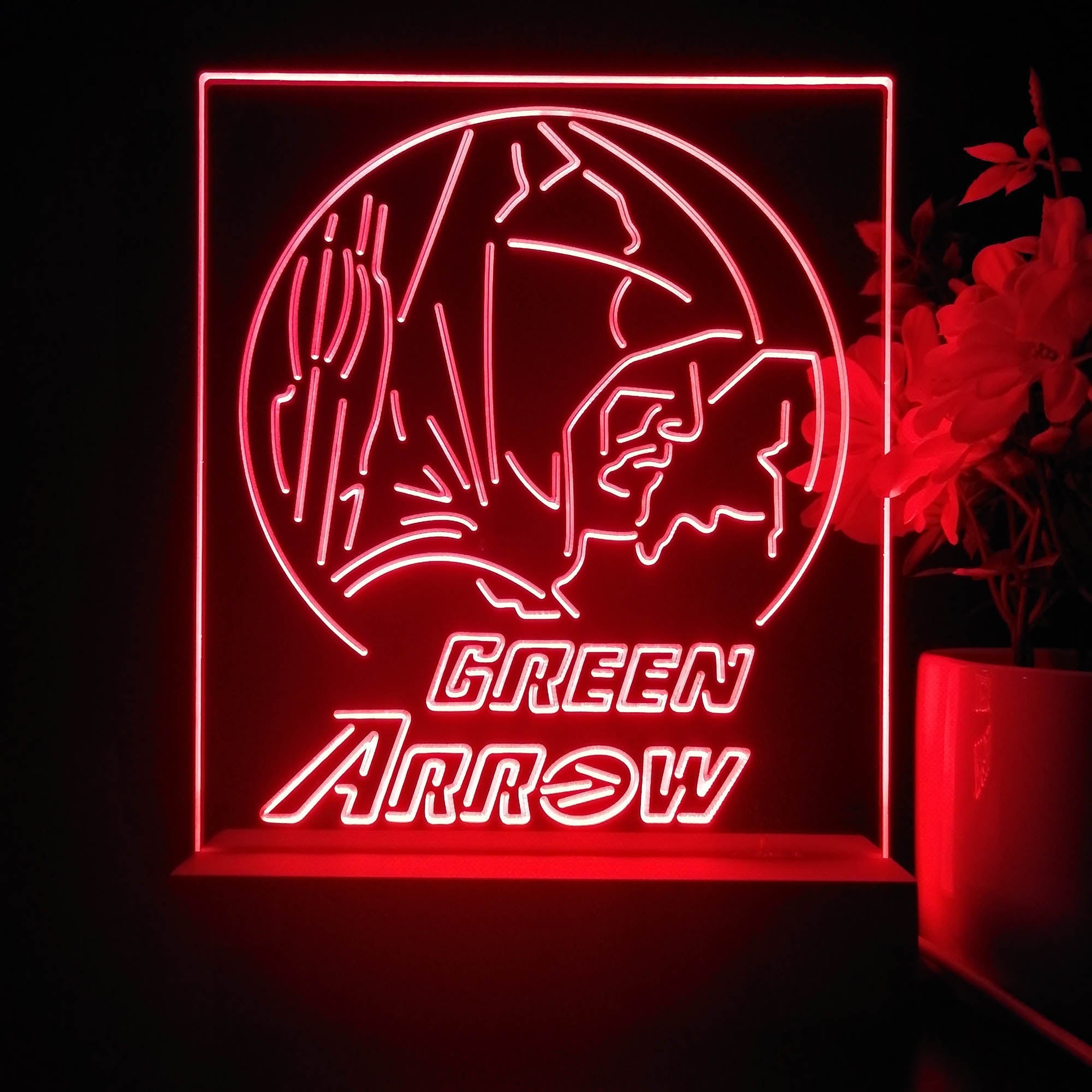 Green Arrow Oliver Queen 3D Illusion Night Light Desk Lamp