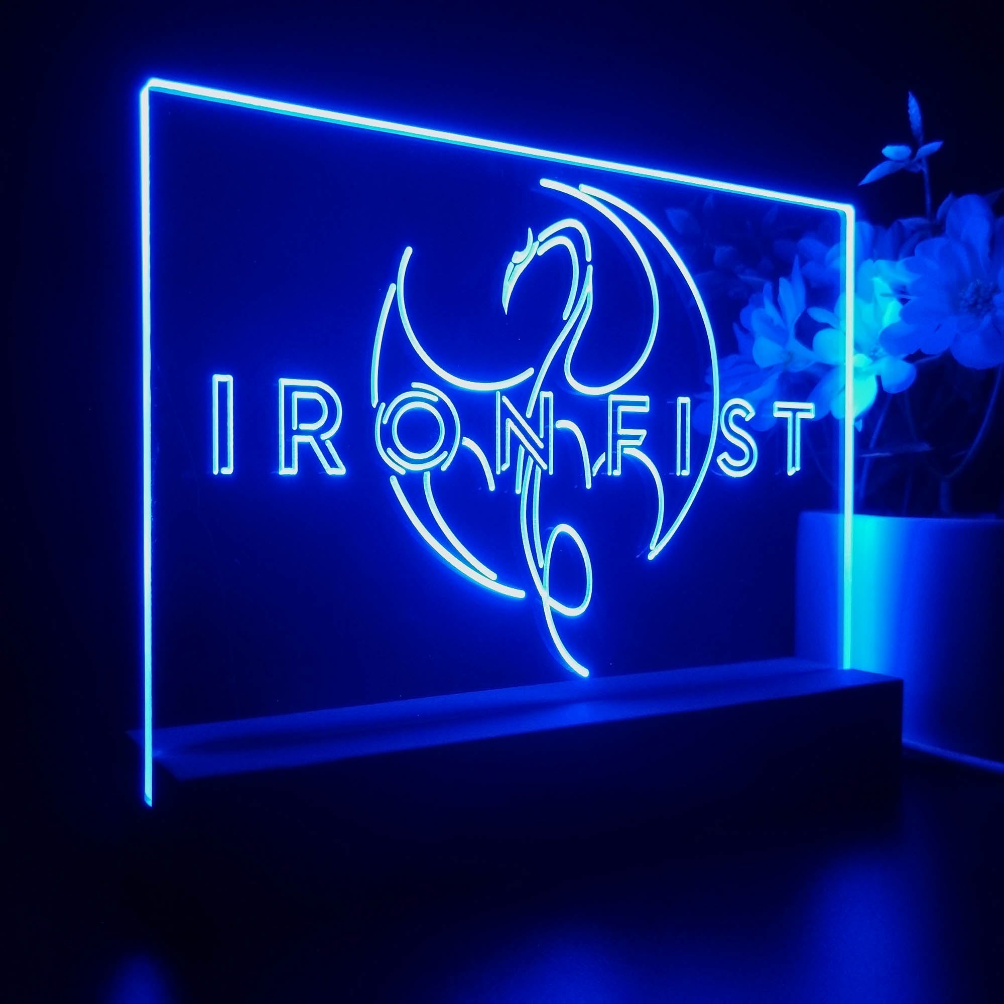 Iron Fist 3D Illusion Night Light Desk Lamp