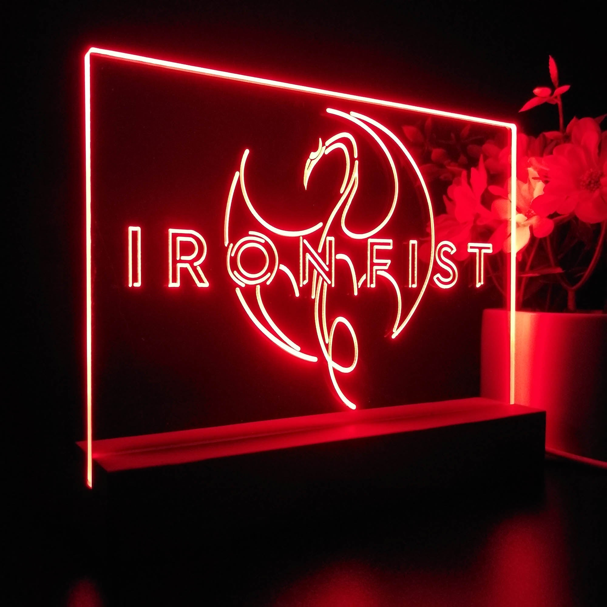 Iron Fist 3D Illusion Night Light Desk Lamp