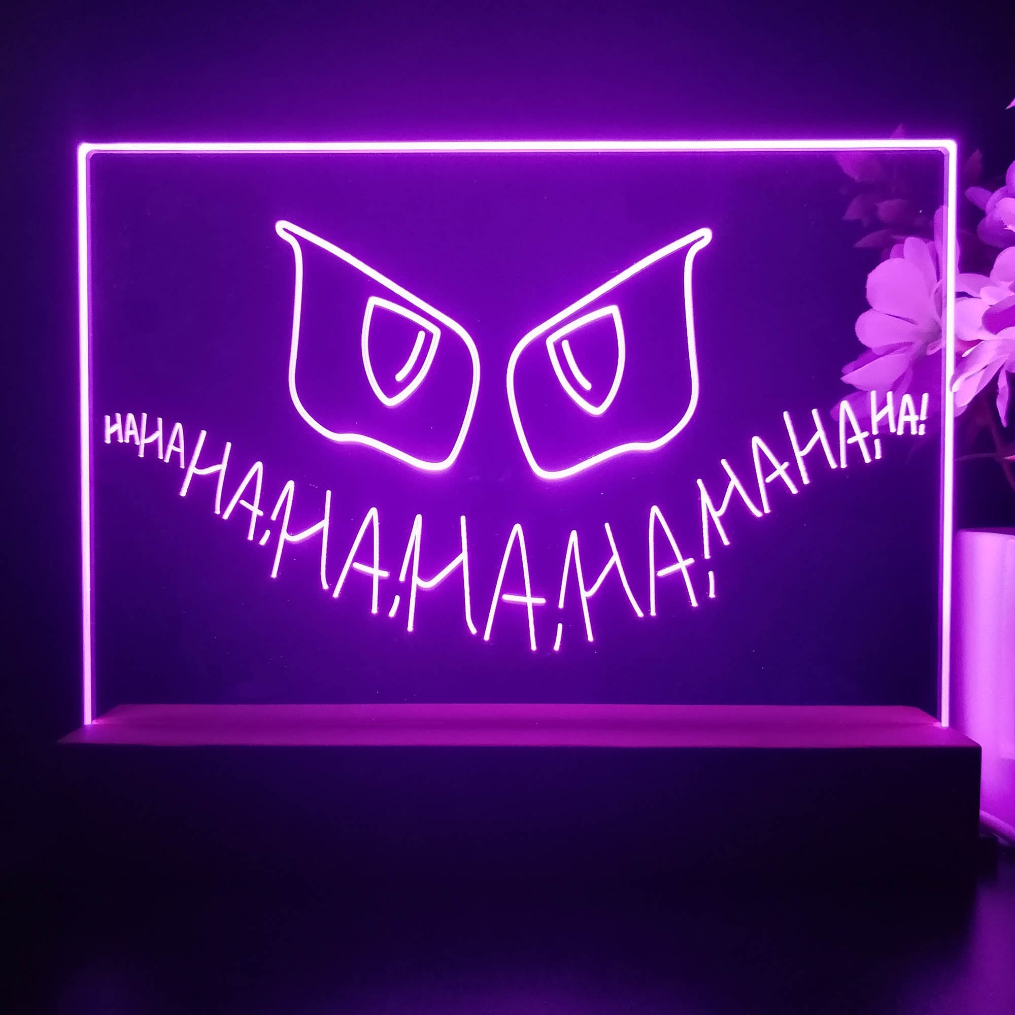 Joker Gotham Hahaha 3D Illusion Night Light Desk Lamp