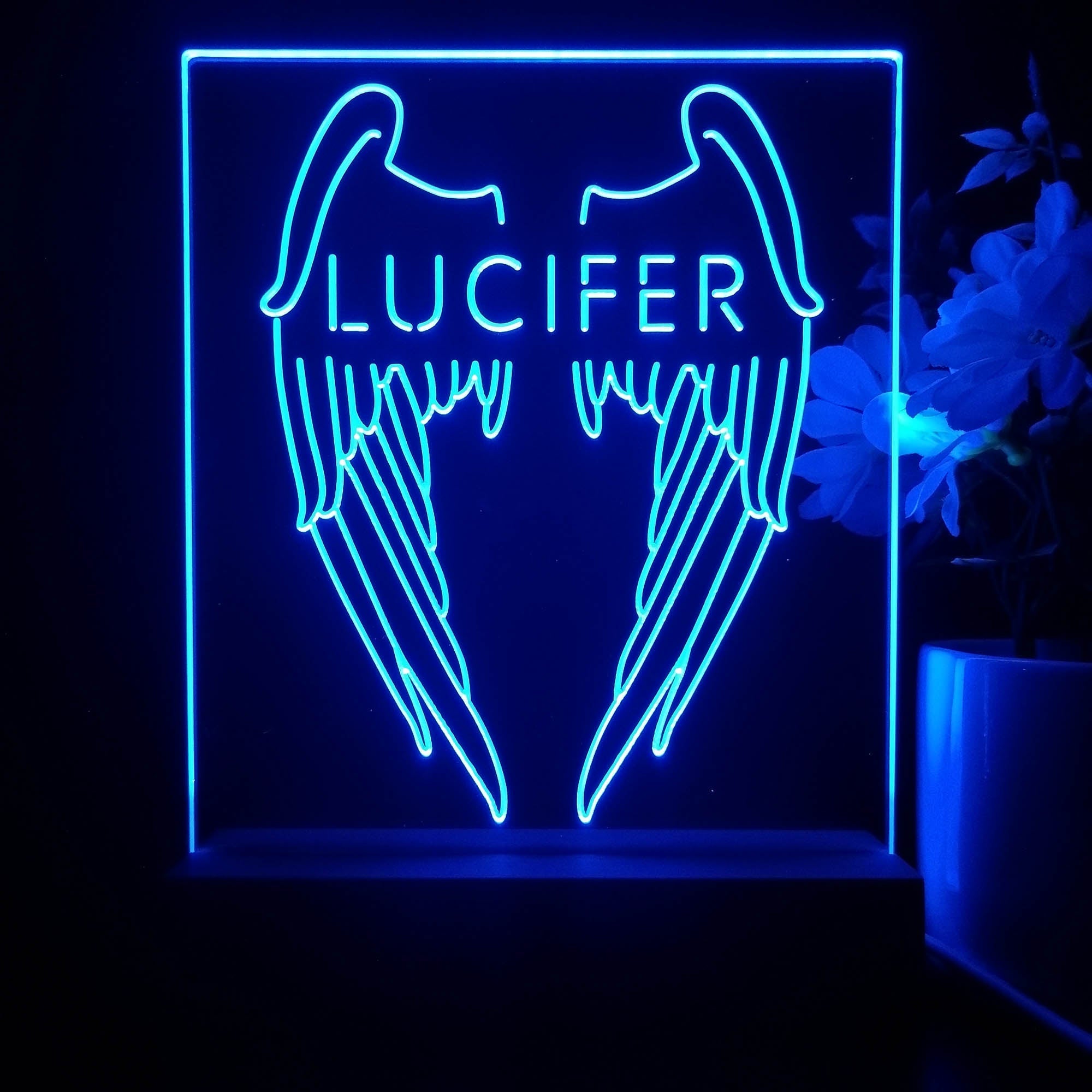 Lucifer Wing 3D Illusion Night Light Desk Lamp