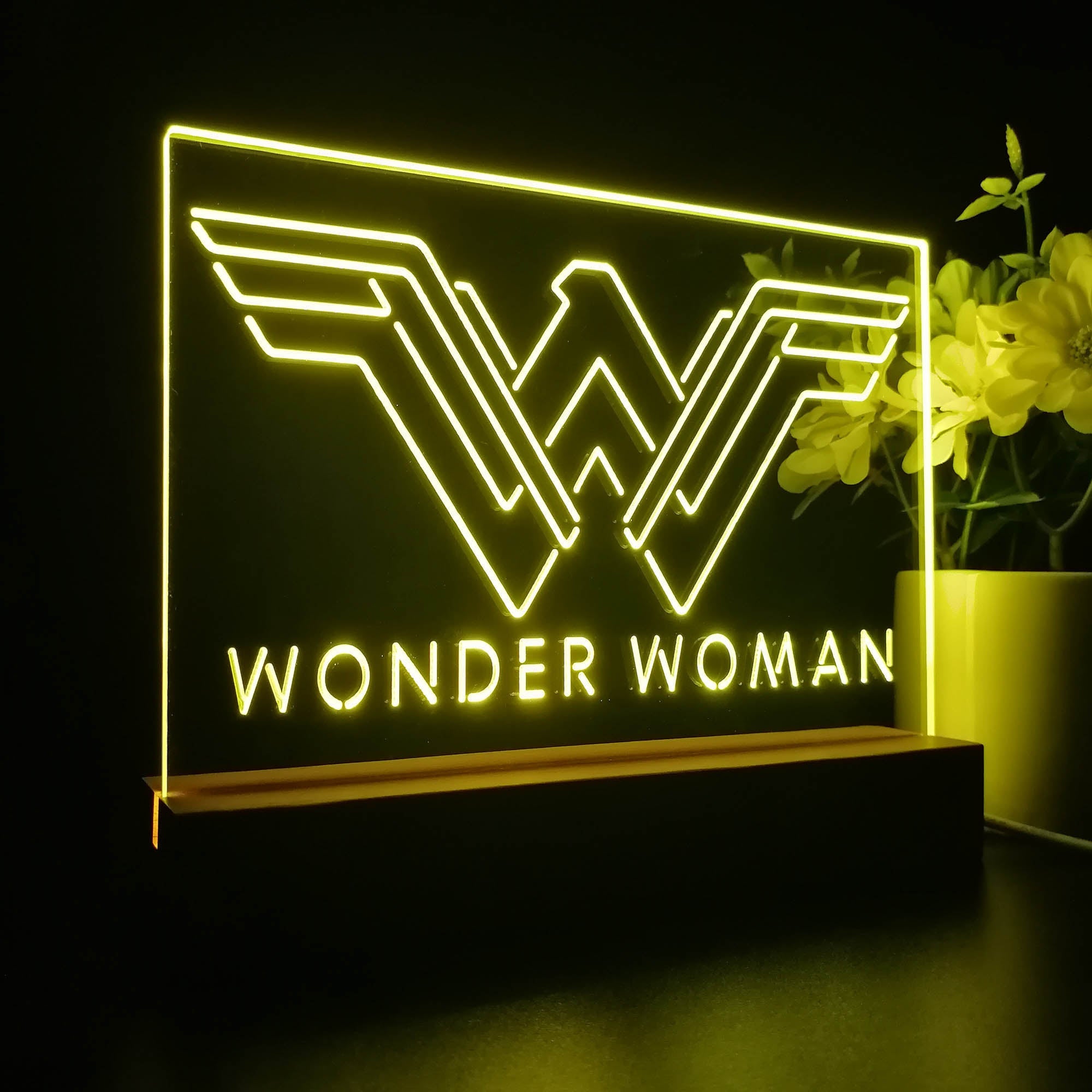 Wonder Woman 3D Illusion Night Light Desk Lamp