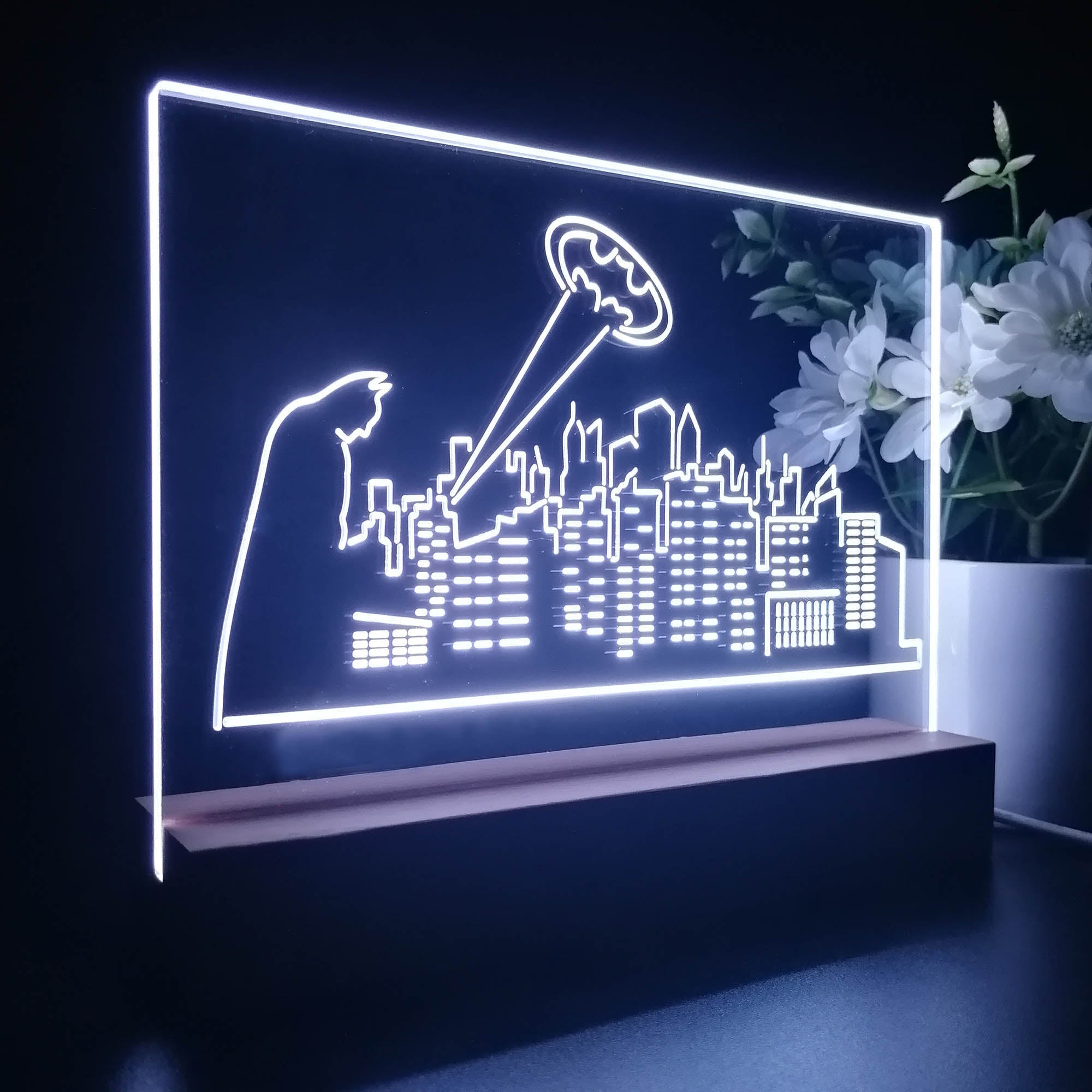 Gotham City Batman 3D Illusion Night Light Desk Lamp